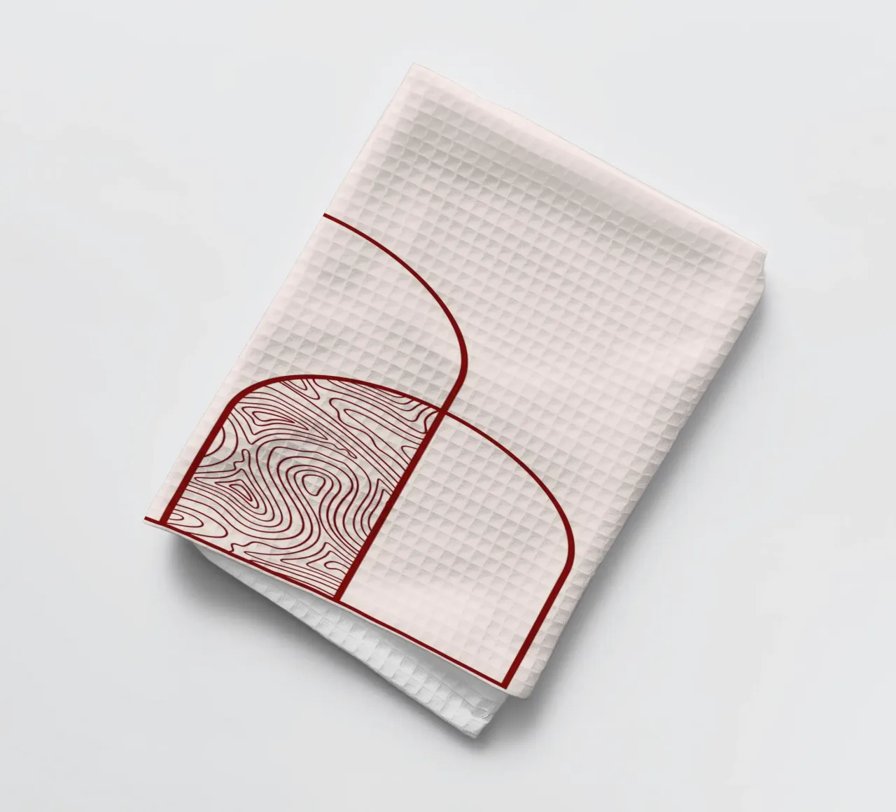 Abstract Arch & Circle Line Art Print by Organic Patterns, T tea towel by NorwesClub