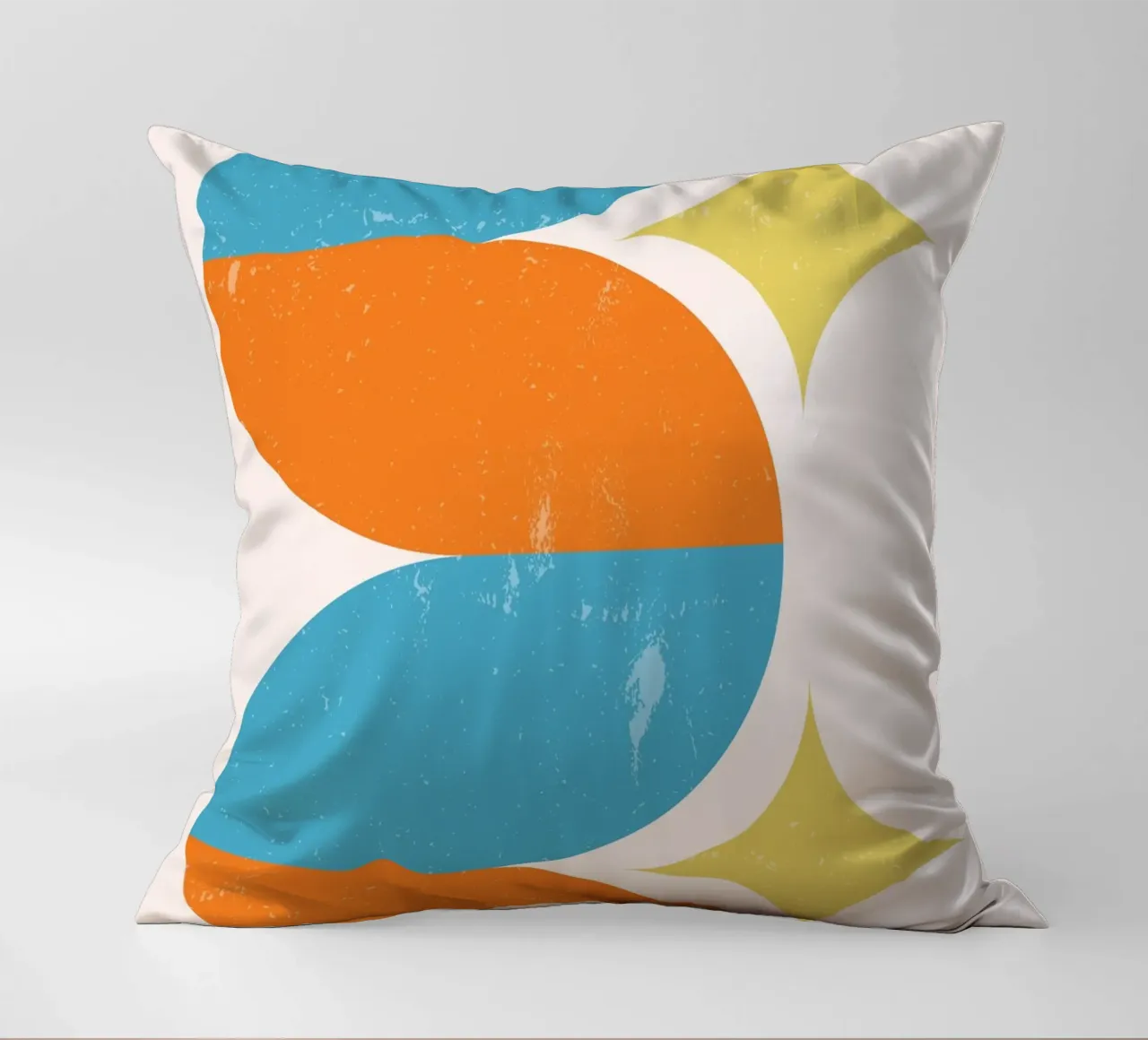 Forme ondulate astratte e stelle in blu arancio. cuscino da NorwesClub