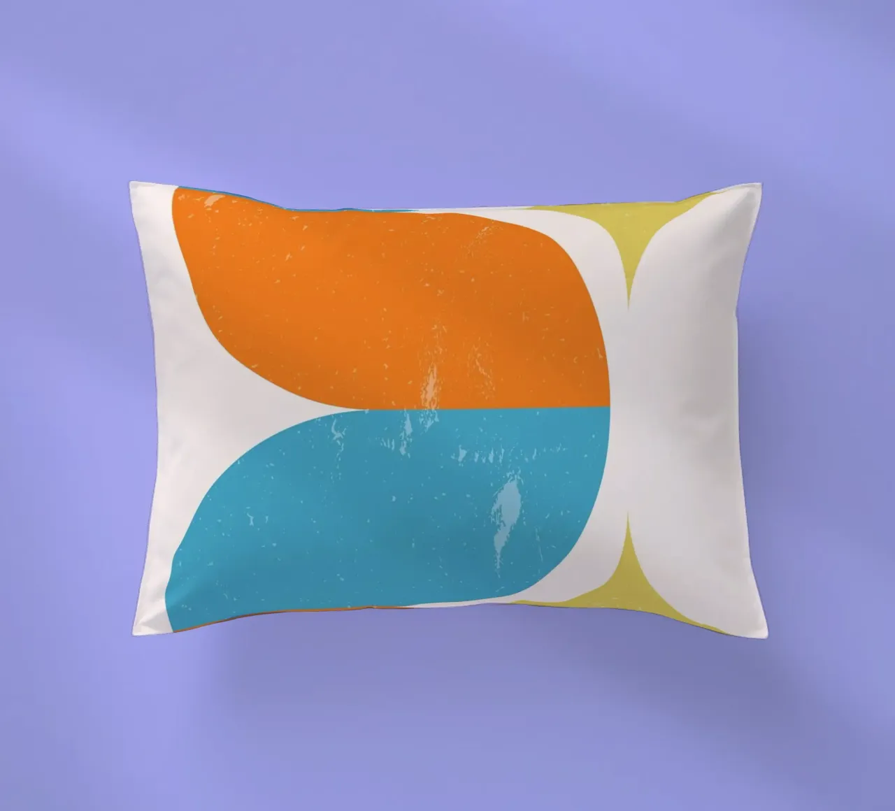 Forme ondulate astratte e stelle in blu arancio. cuscino da NorwesClub