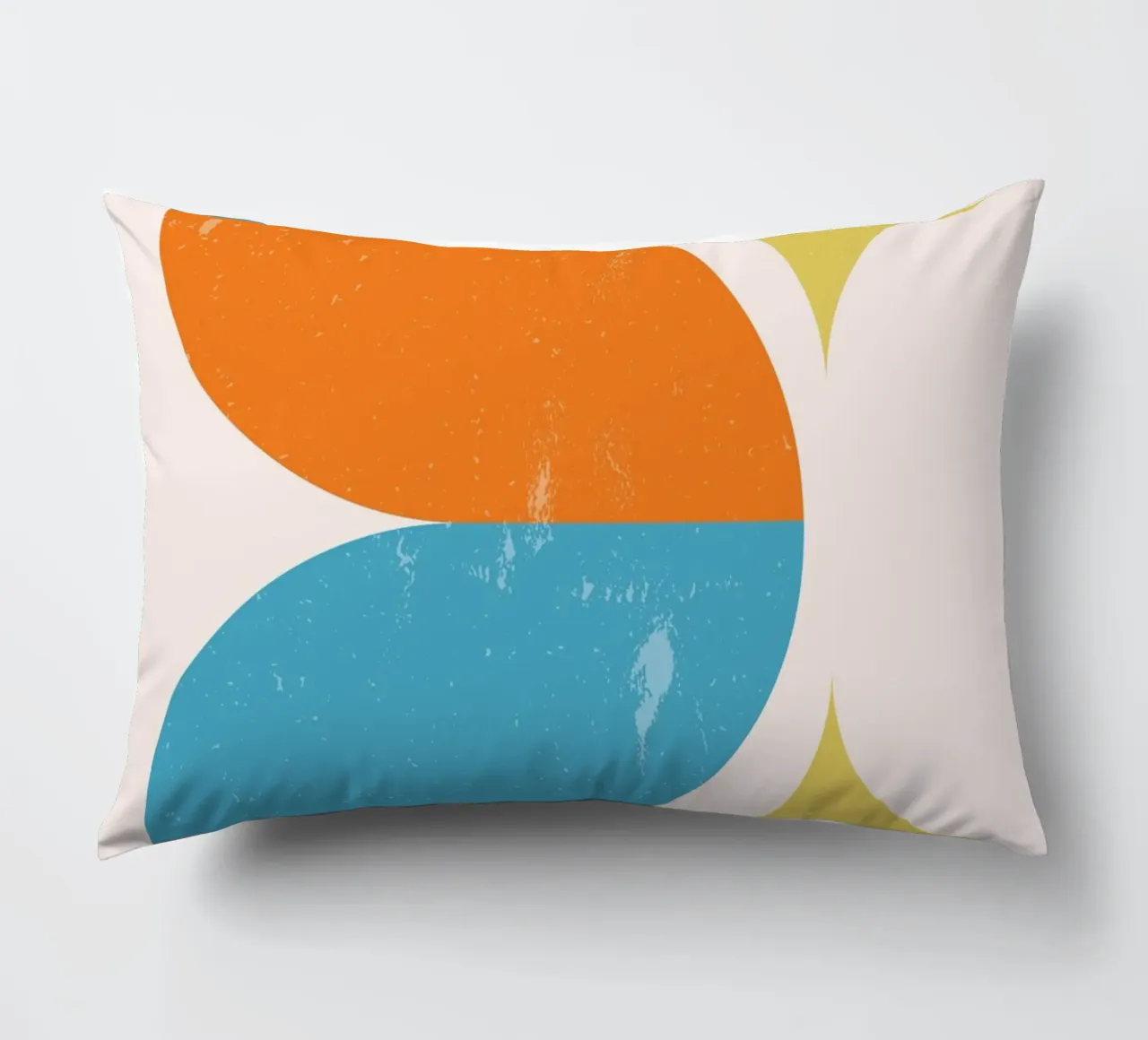Forme ondulate astratte e stelle in blu arancio. cuscino da NorwesClub