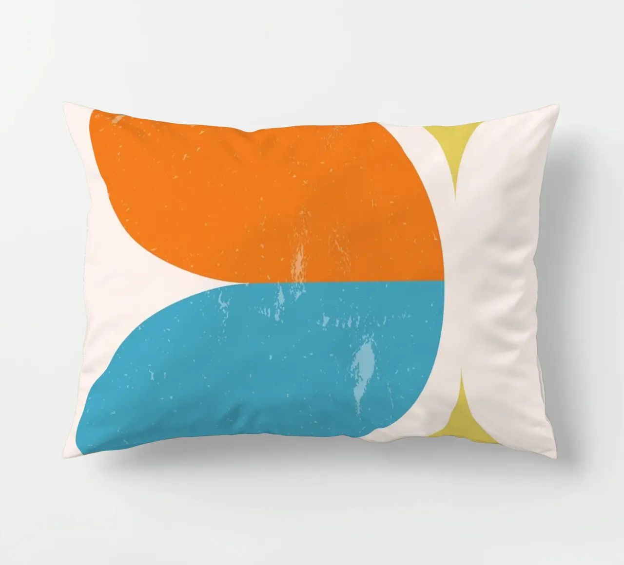 Forme ondulate astratte e stelle in blu arancio. cuscino da NorwesClub
