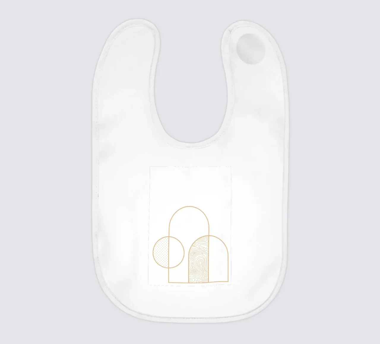Minimalist Arch & Circle Line Kunstdruck von Organic Patterns, Babylätzchen von NorwesClub