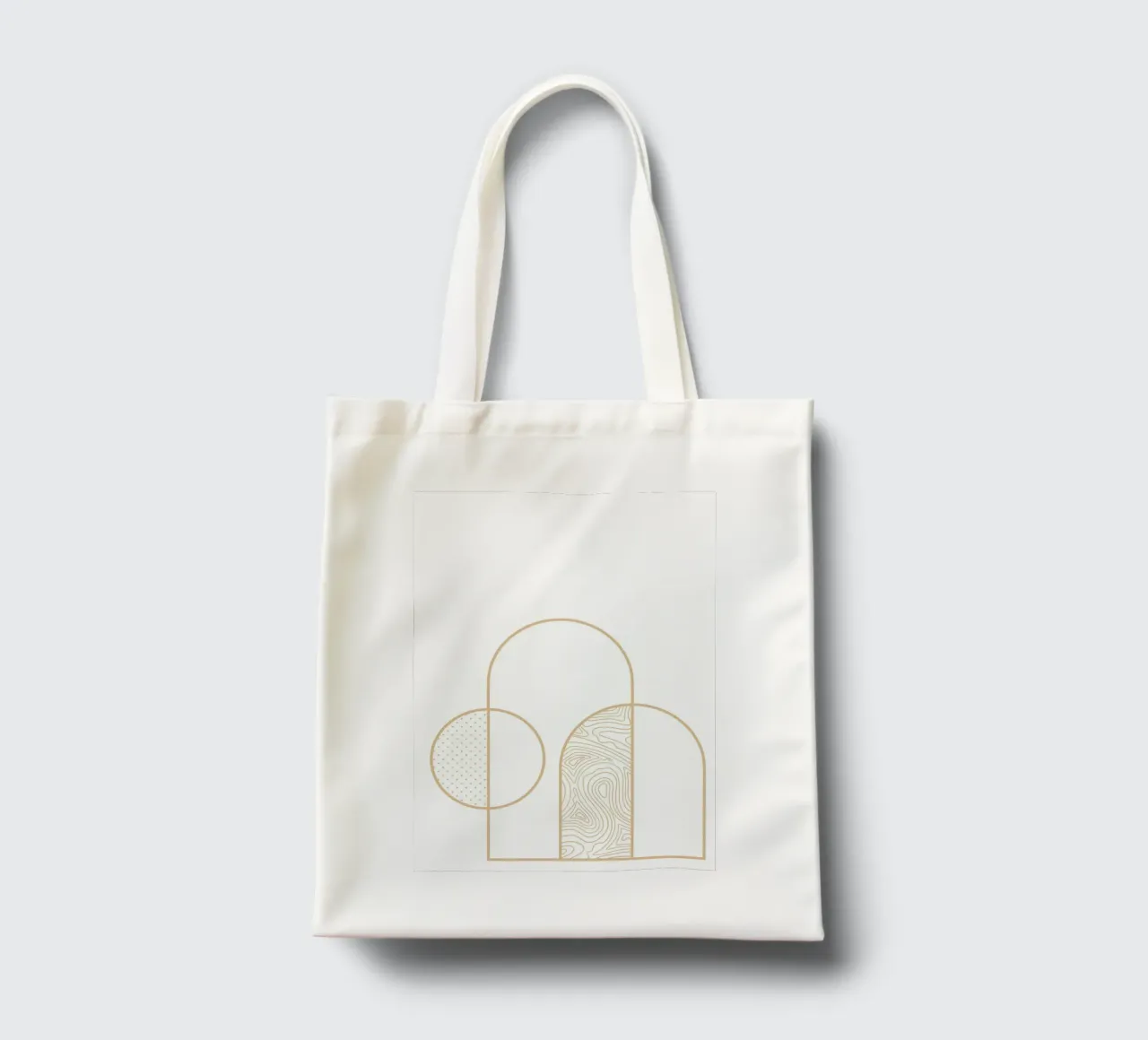 Minimalist Arch & Circle Line Art Print by Organic Patterns, tote bag by NorwesClub