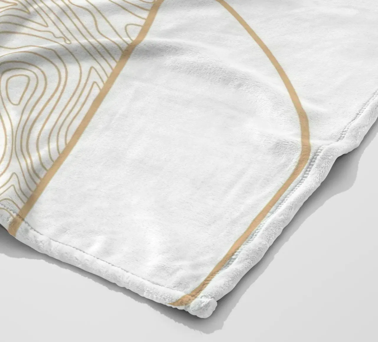 Minimalist Arch & Circle Line Kunstdruck von Organic Patterns, Fleecedecke von NorwesClub