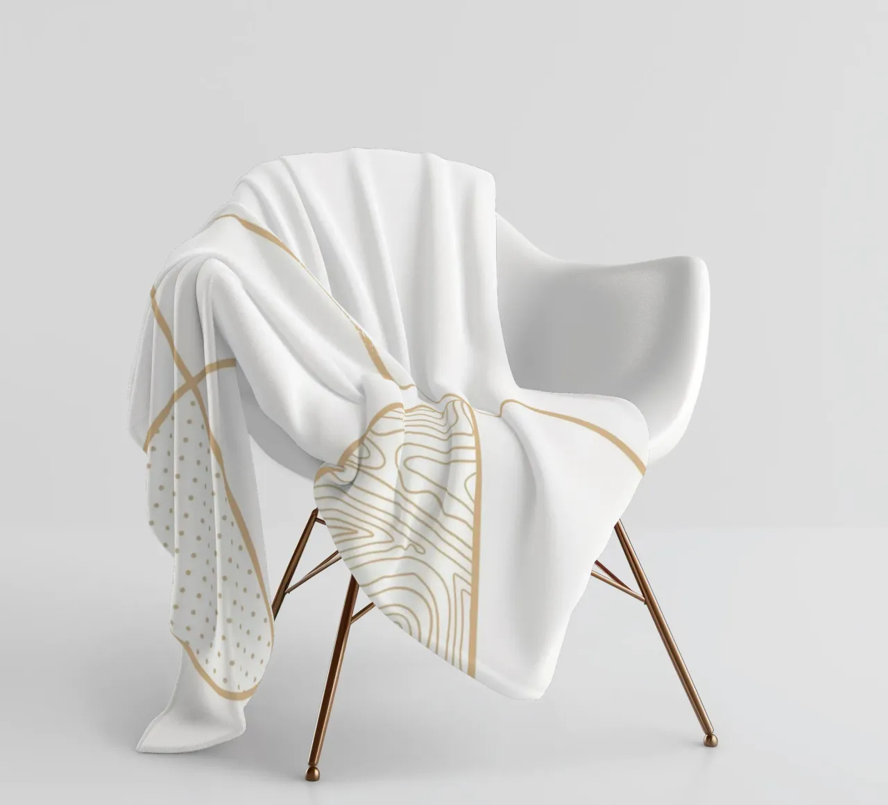 Minimalist Arch & Circle Line Art Print by Organic Patterns, fleece blanket by NorwesClub