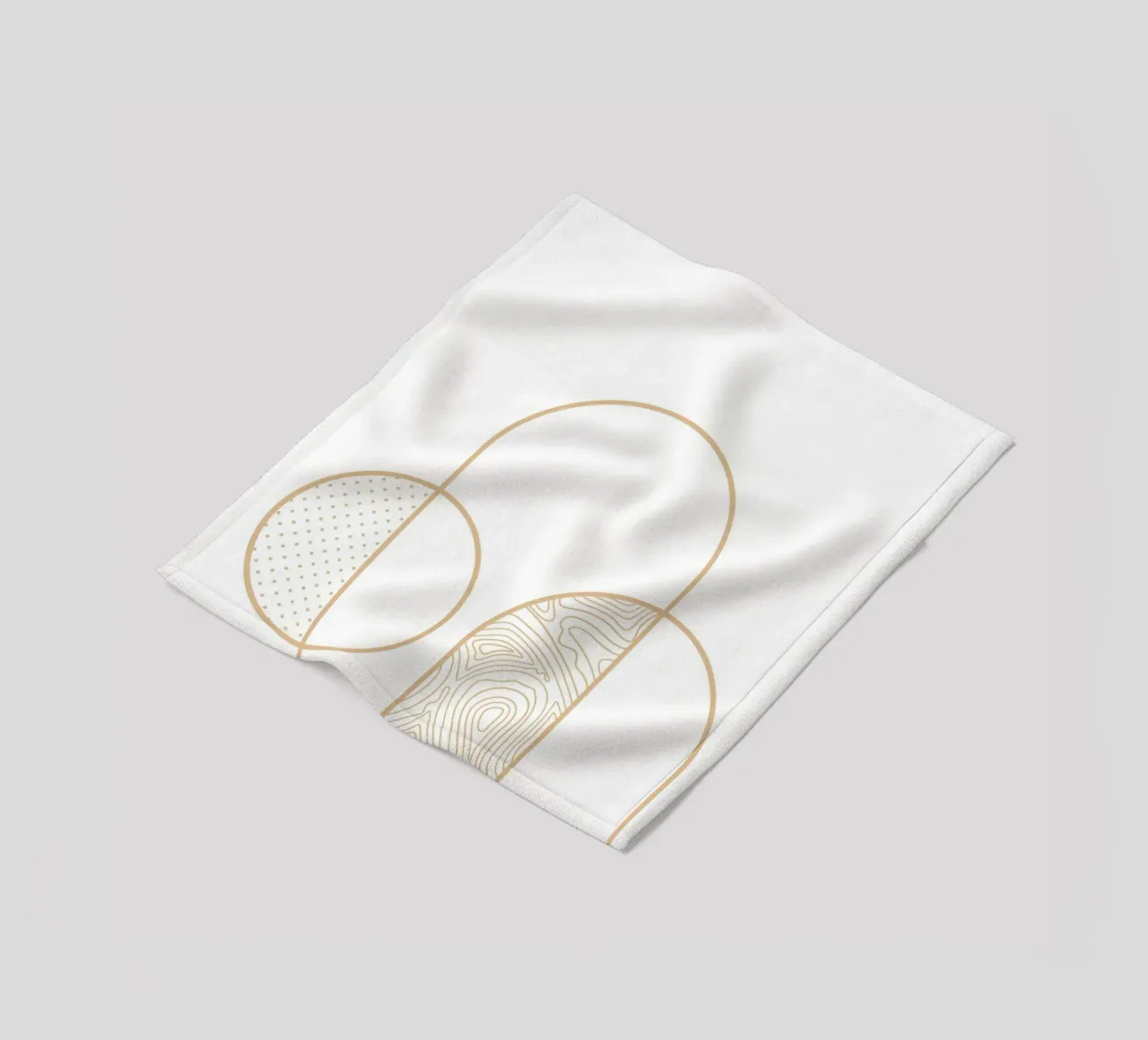 Minimalist Arch & Circle Line Art Print by Organic Patterns, fleece blanket by NorwesClub