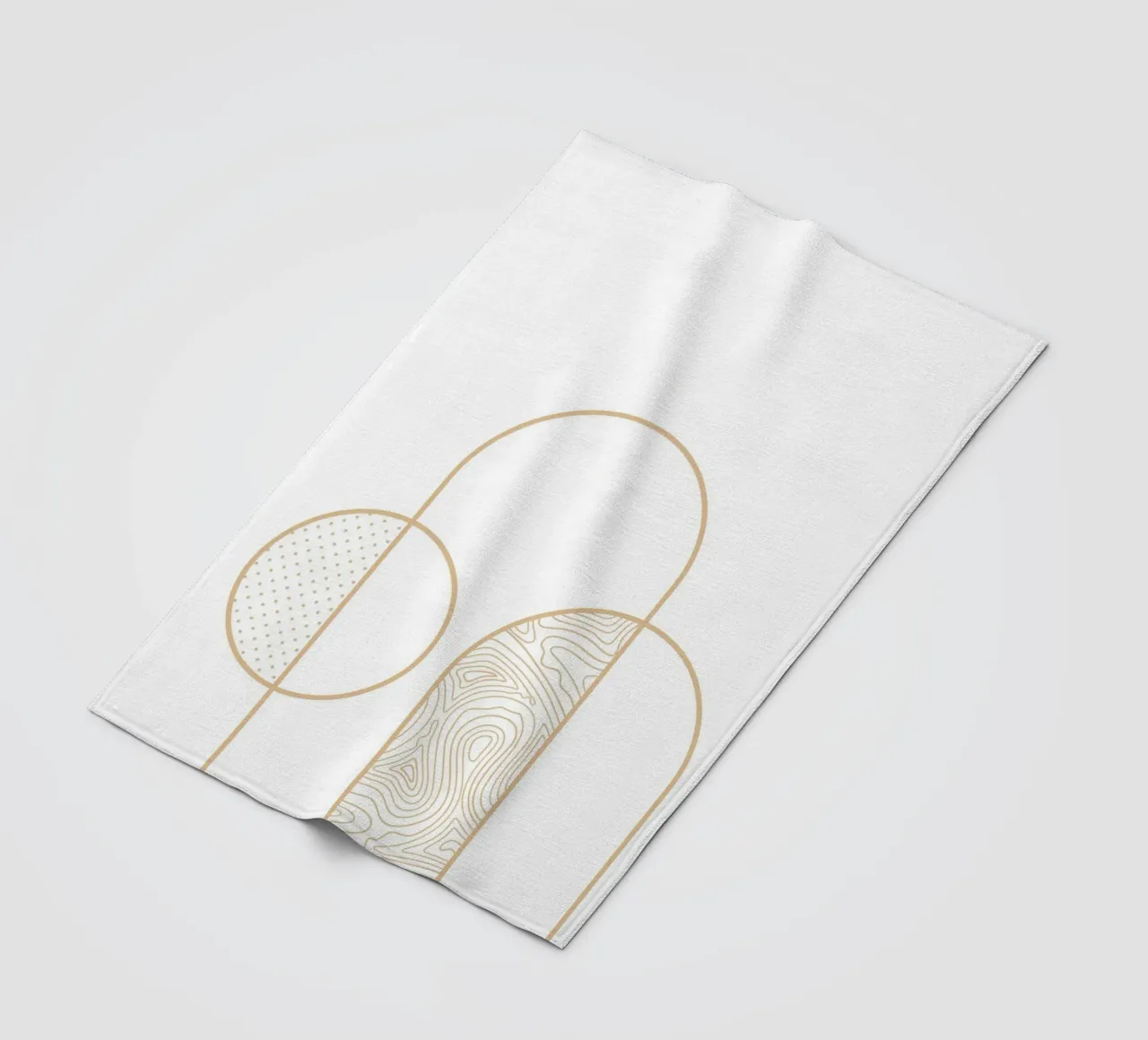 Minimalist Arch & Circle Line Art Print by Organic Patterns, fleece blanket by NorwesClub