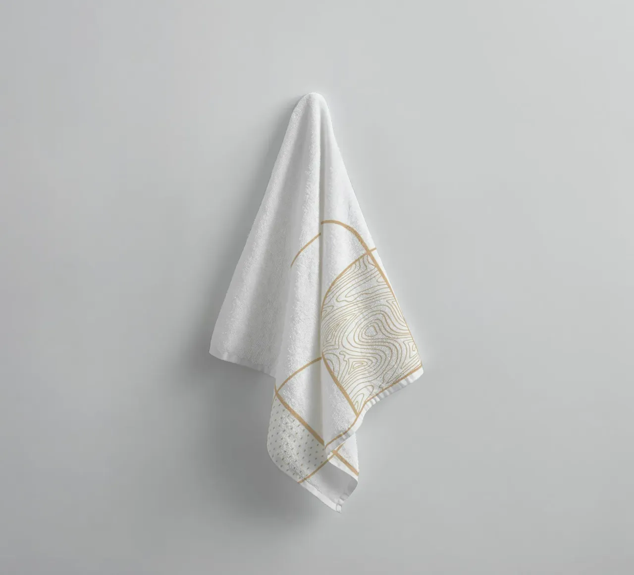 Minimalist Arch & Circle Line Art Print by Organic Patterns, towel by NorwesClub