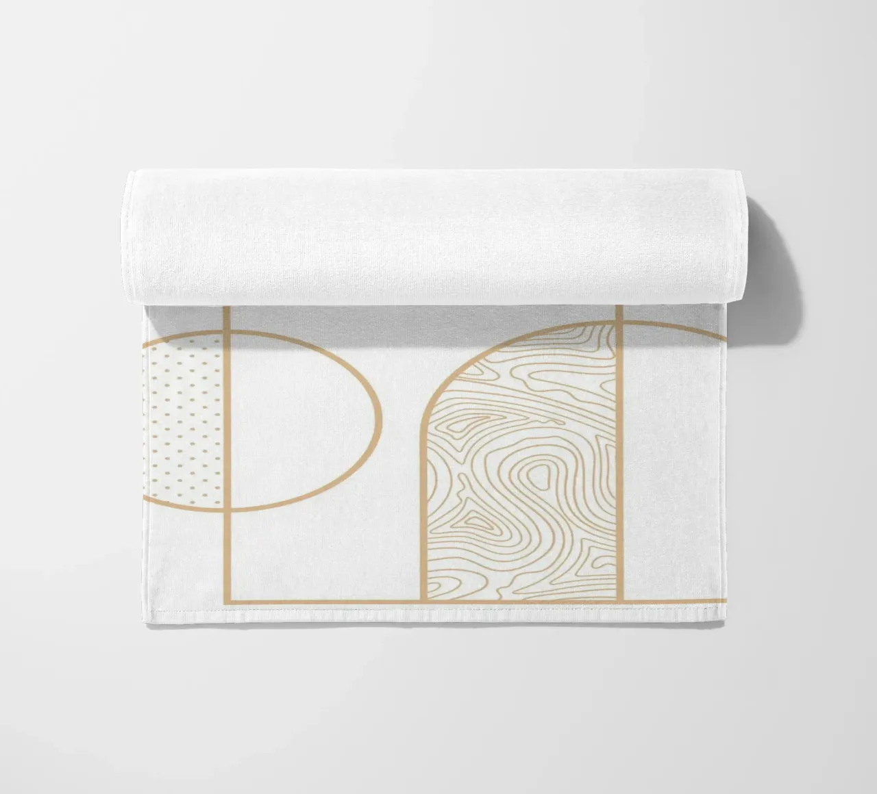 Minimalist Arch & Circle Line Art Print by Organic Patterns, beach towel by NorwesClub