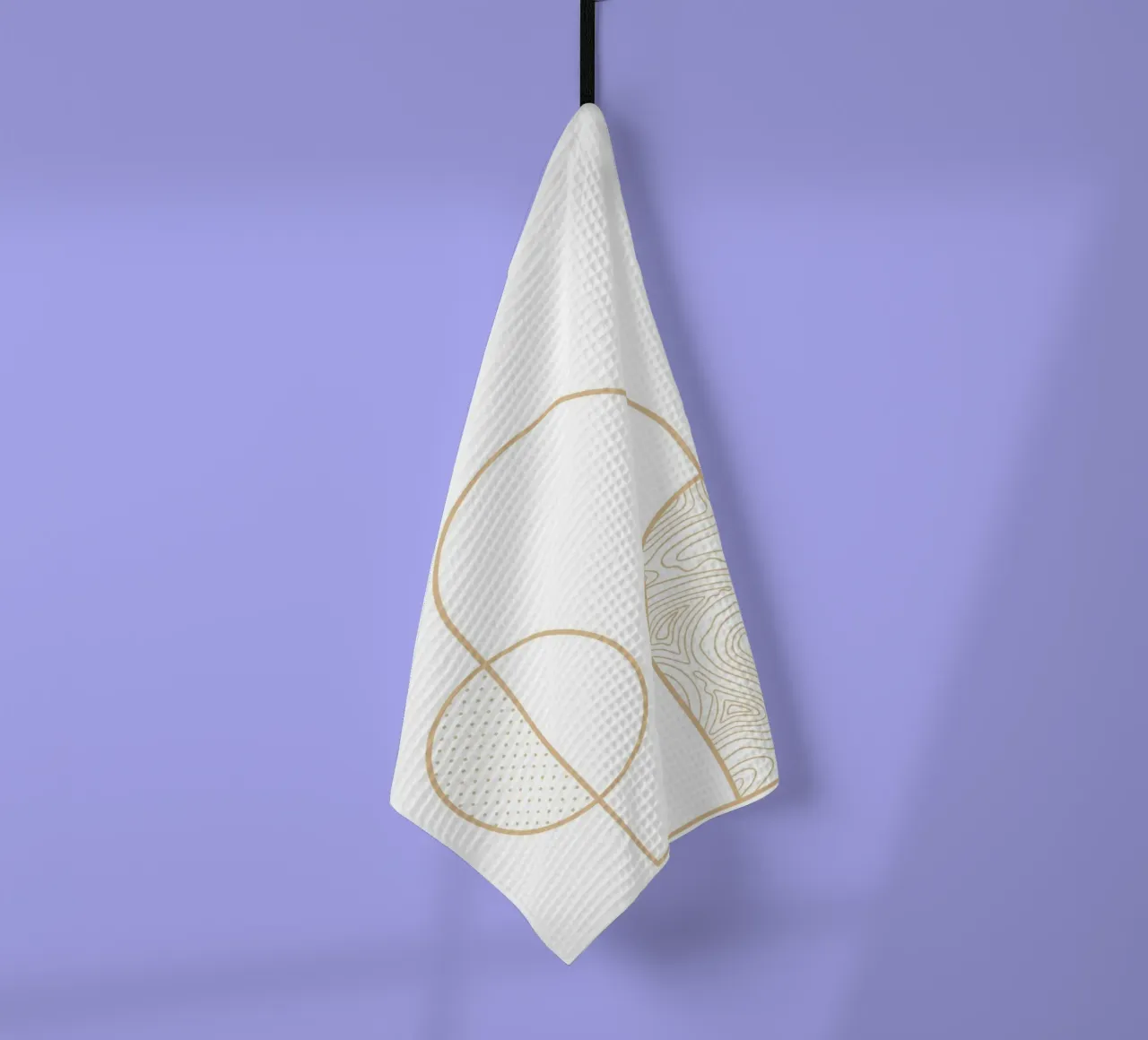 Minimalist Arch & Circle Line Art Print by Organic Patterns, tea towel by NorwesClub