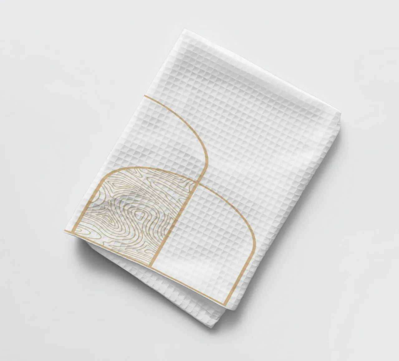Minimalist Arch & Circle Line Art Print by Organic Patterns, tea towel by NorwesClub