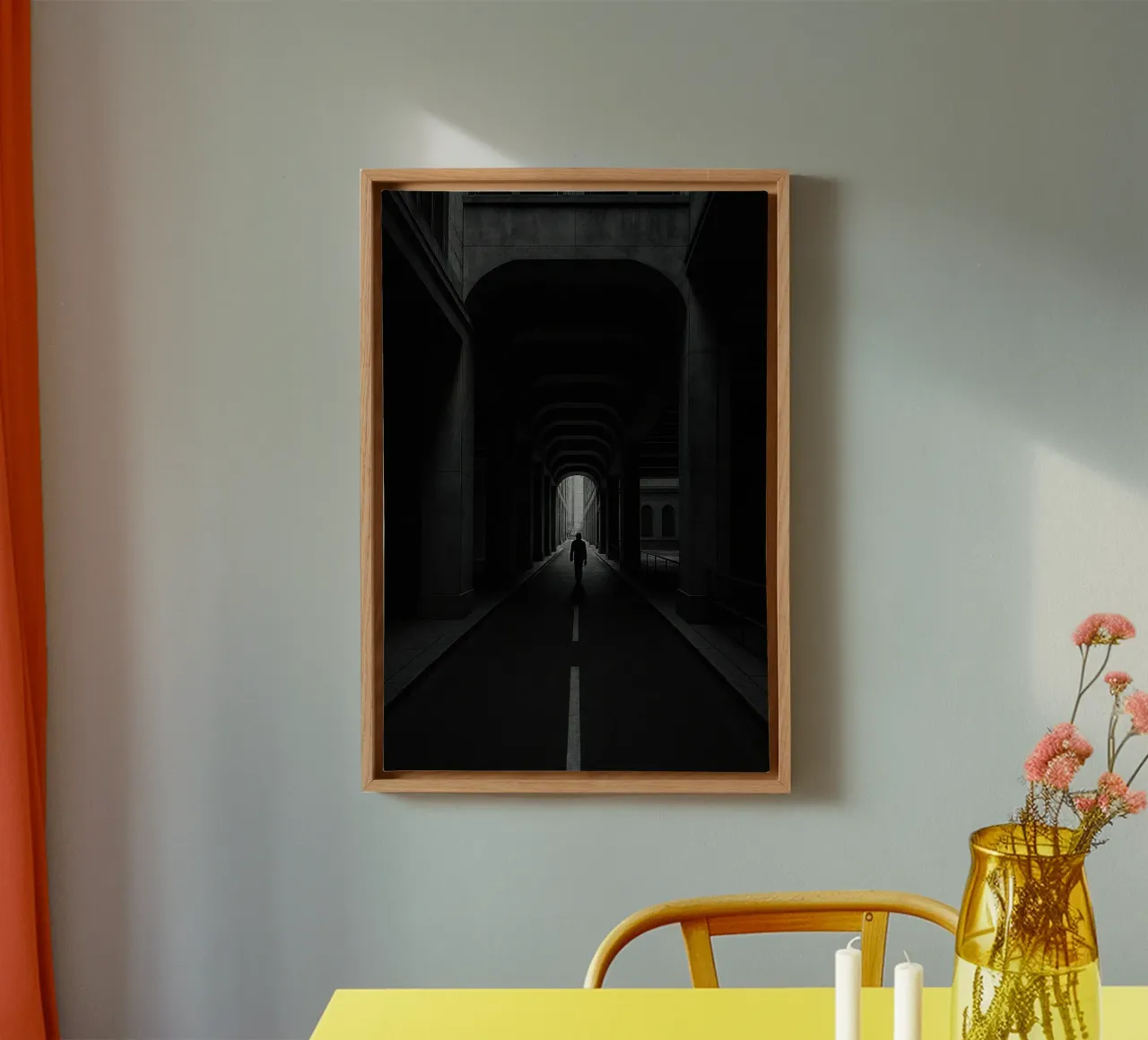 Parigi - Linea di sgombero tela con Cornice a cassetta da Black & White