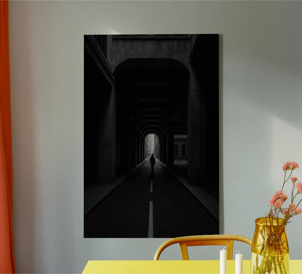 Parigi - Linea di sgombero tela con Cornice a cassetta da Black & White