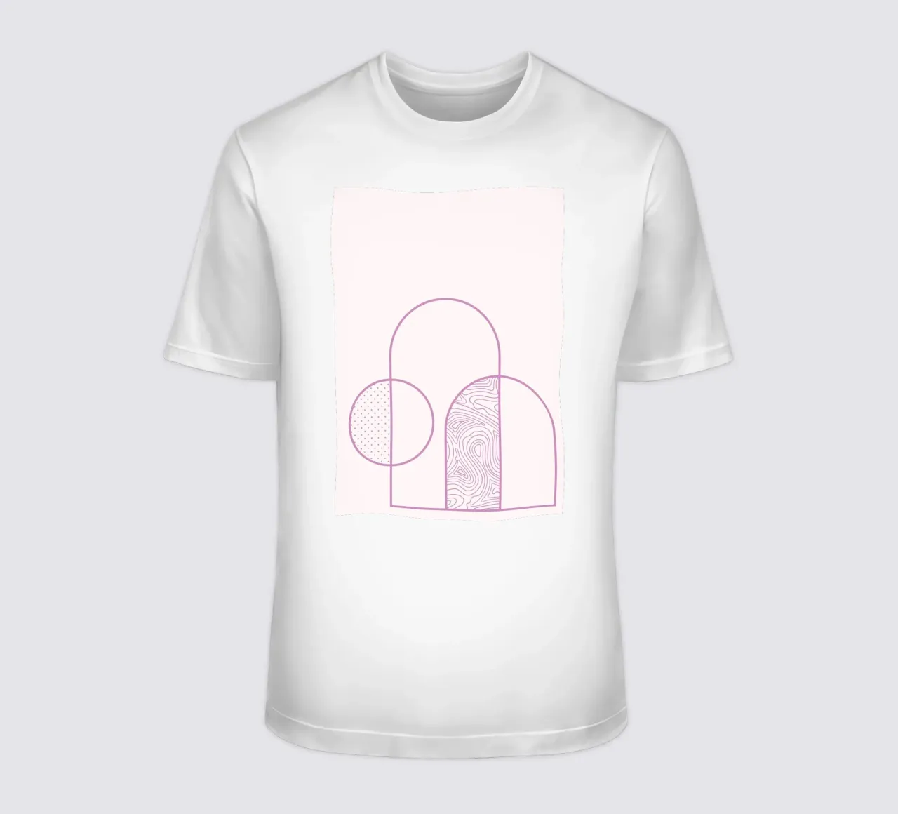 Minimalist Arch & Circle Line Kunstdruck von Organic Patterns, T-Shirt von NorwesClub