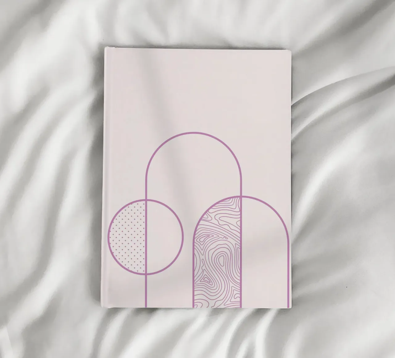 Minimalist Arch & Circle Line Kunstdruck von Organic Patterns, Notizbuch von NorwesClub