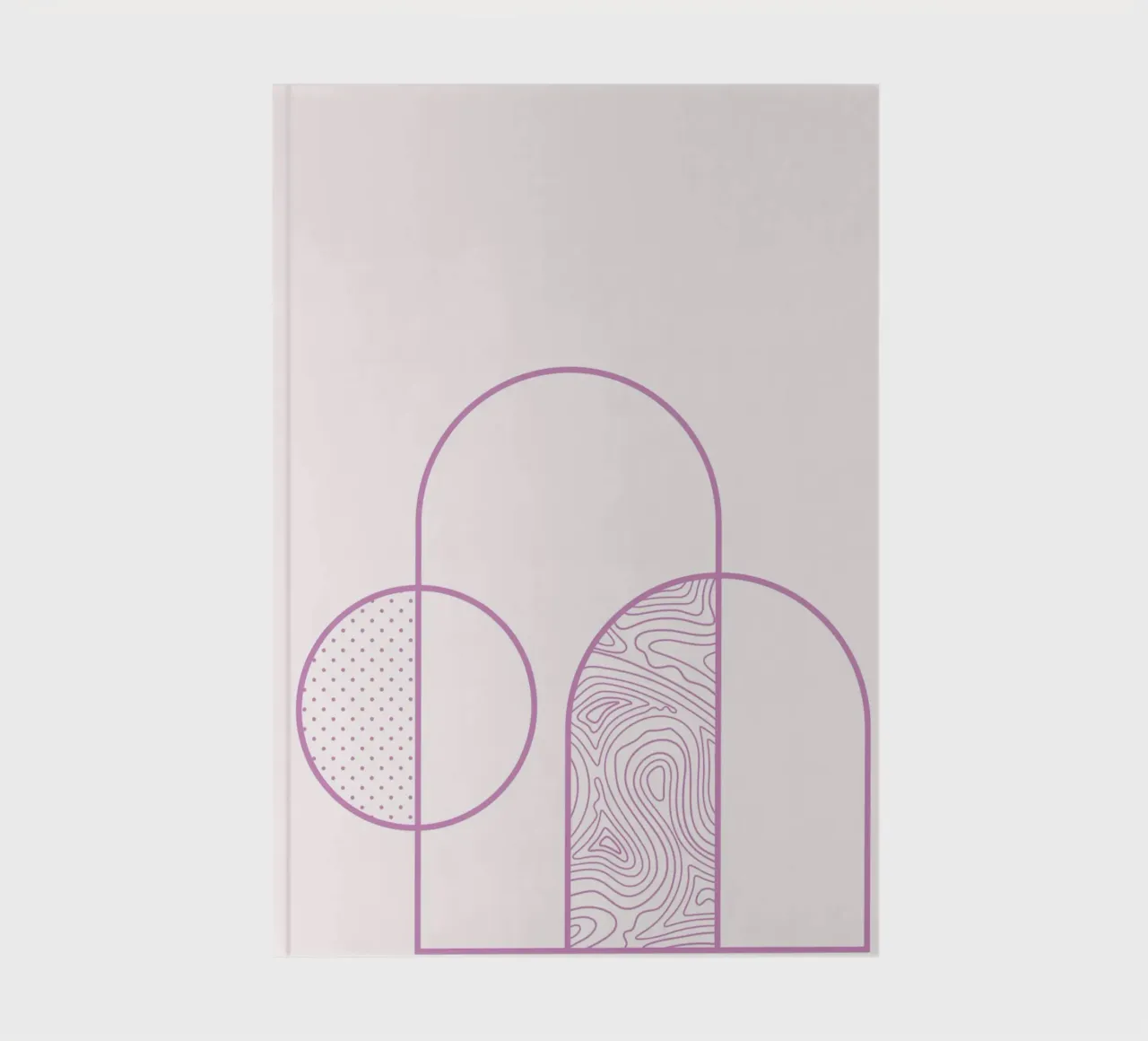 Minimalist Arch & Circle Line Kunstdruck von Organic Patterns, Notizbuch von NorwesClub
