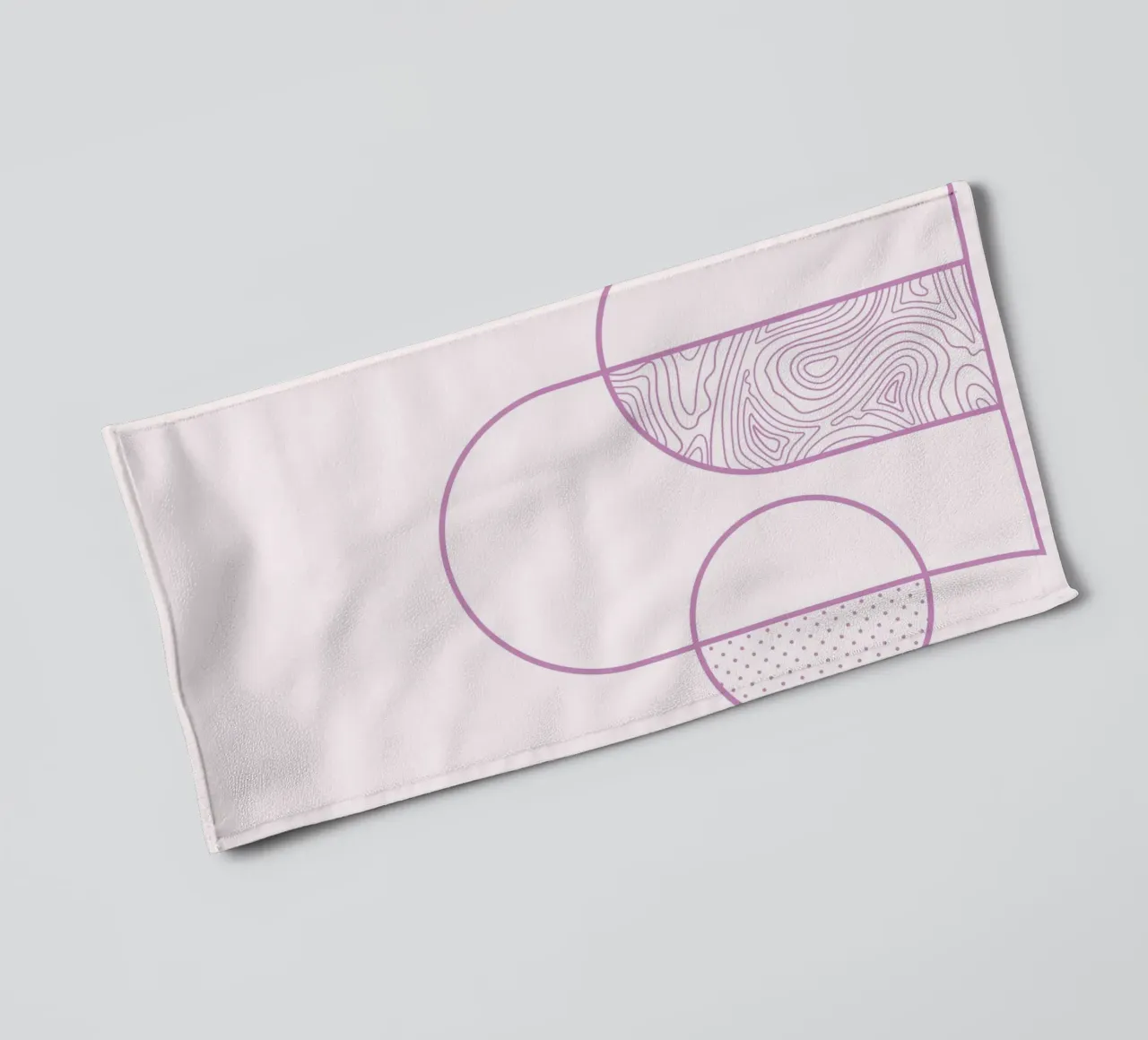 Minimalist Arch & Circle Line Art Print by Organic Patterns, towel by NorwesClub