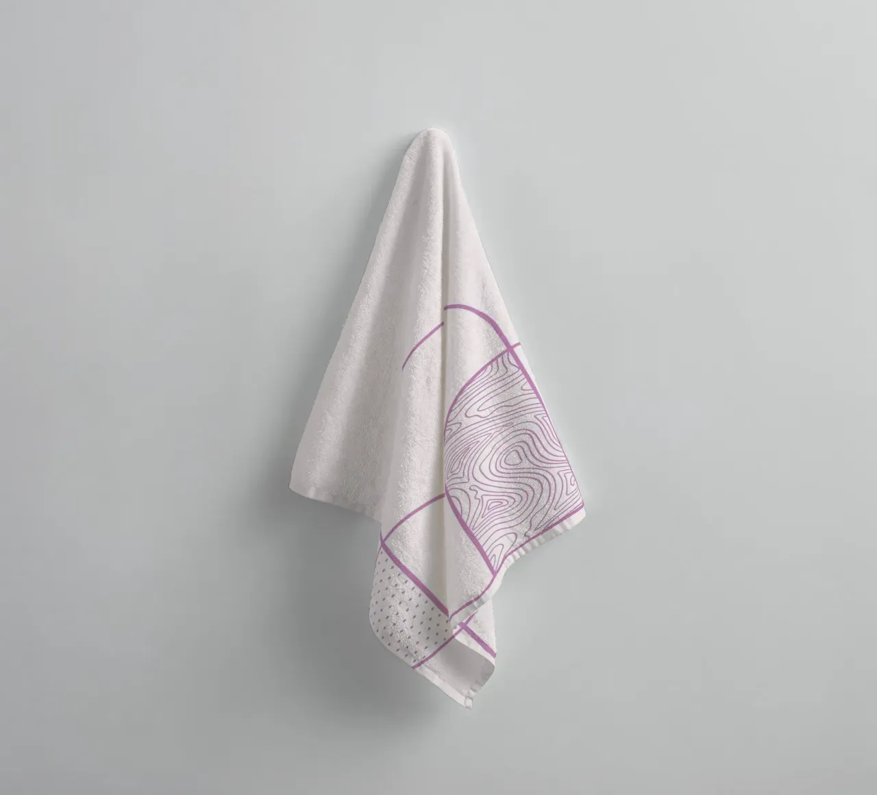 Minimalist Arch & Circle Line Art Print by Organic Patterns, towel by NorwesClub