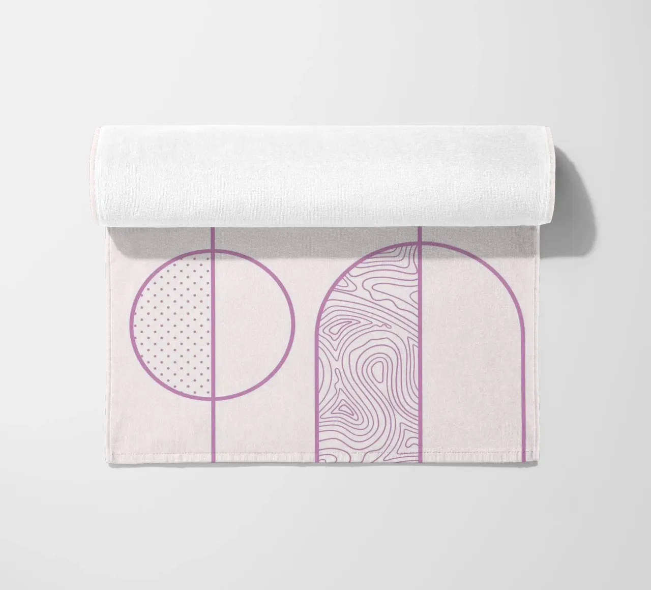 Minimalist Arch & Circle Line Art Print by Organic Patterns, beach towel by NorwesClub