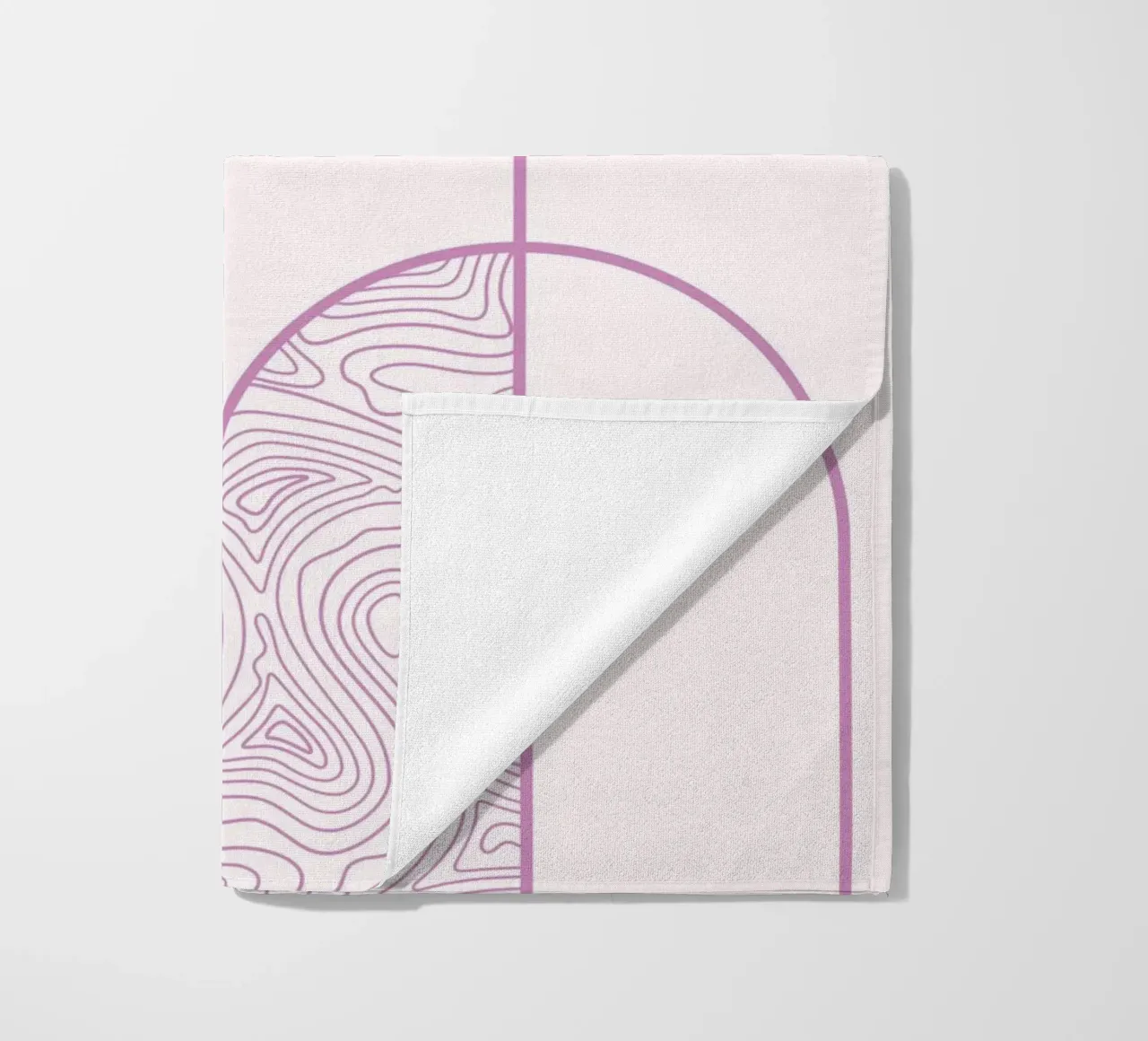 Minimalist Arch & Circle Line Art Print by Organic Patterns, beach towel by NorwesClub