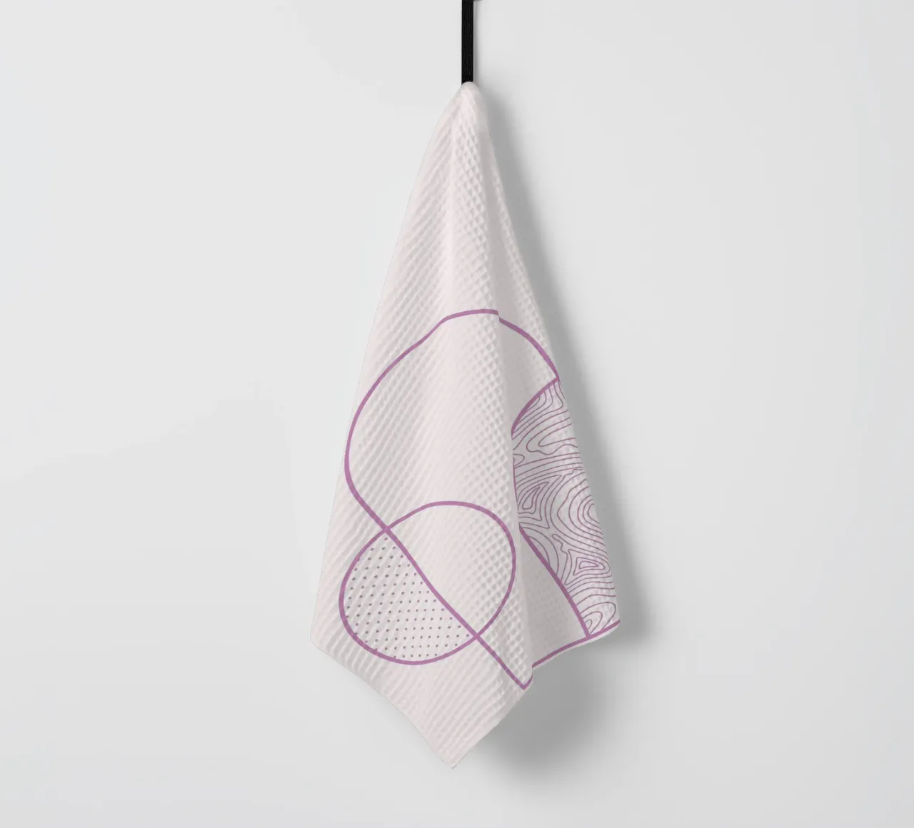 Minimalist Arch & Circle Line Art Print by Organic Patterns, tea towel by NorwesClub