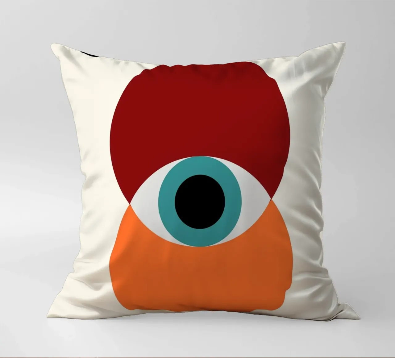 Impression d'art abstrait Bauhaus Eye par Iconic Movement Geometric coussin de NorwesClub
