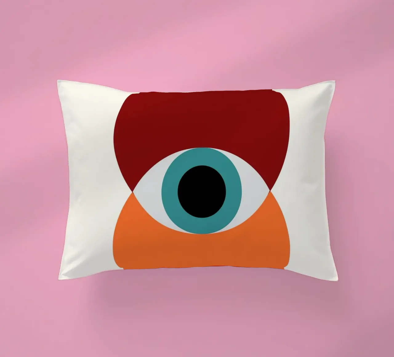 Impression d'art abstrait Bauhaus Eye par Iconic Movement Geometric coussin de NorwesClub