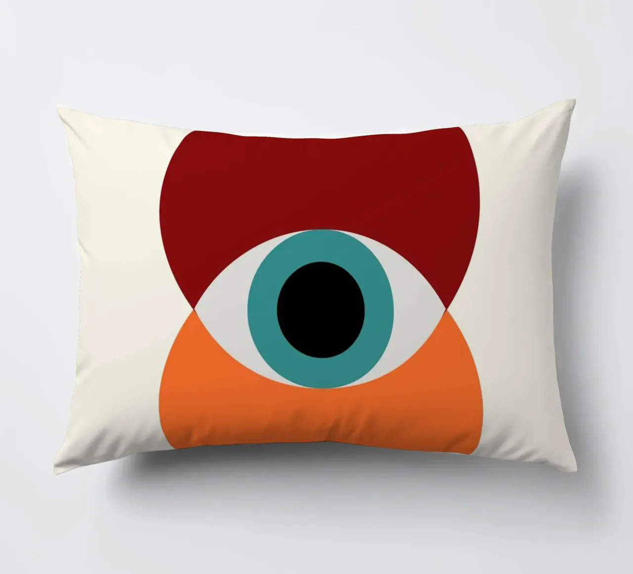 Impression d'art abstrait Bauhaus Eye par Iconic Movement Geometric coussin de NorwesClub