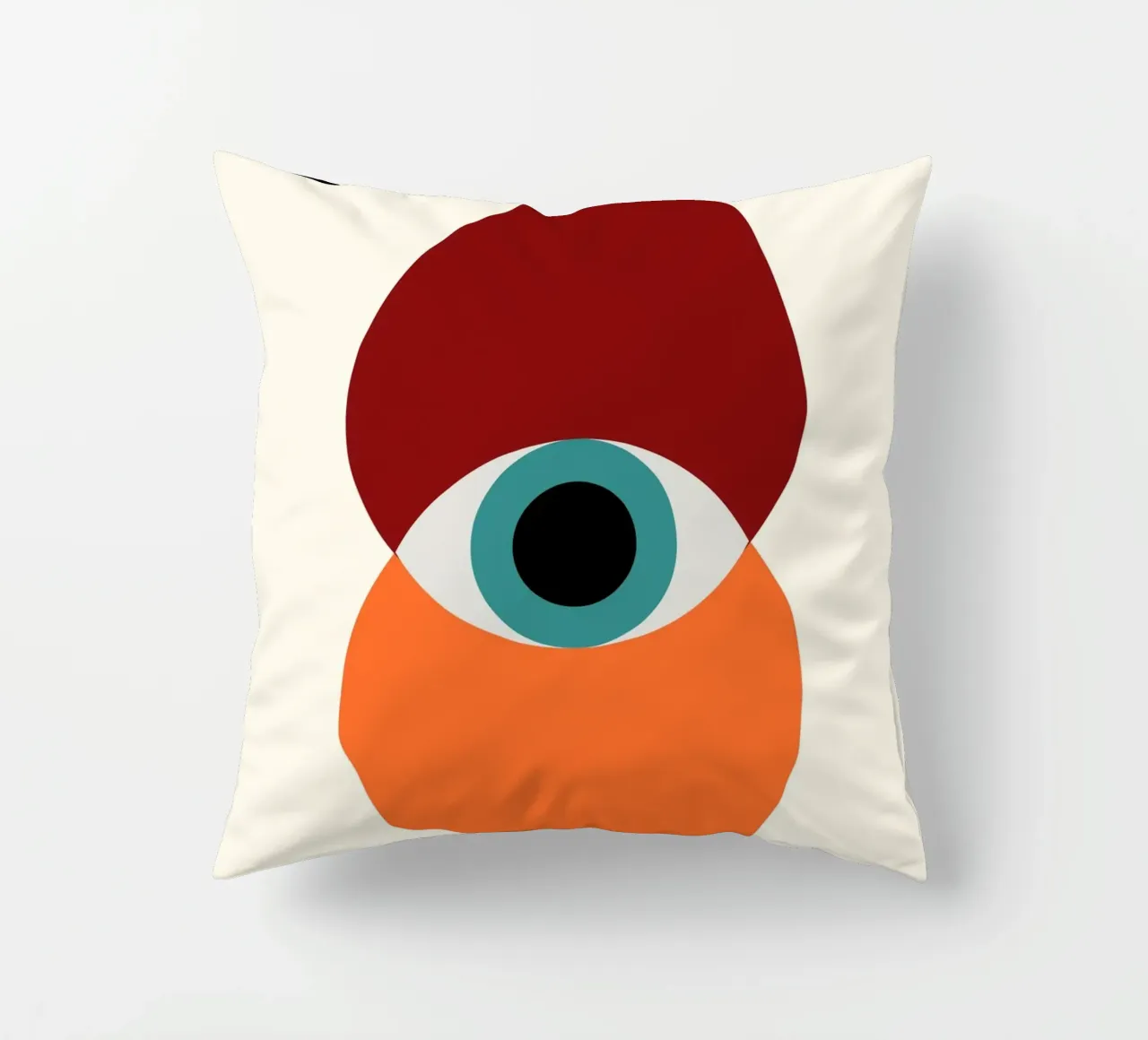 Impression d'art abstrait Bauhaus Eye par Iconic Movement Geometric coussin de NorwesClub