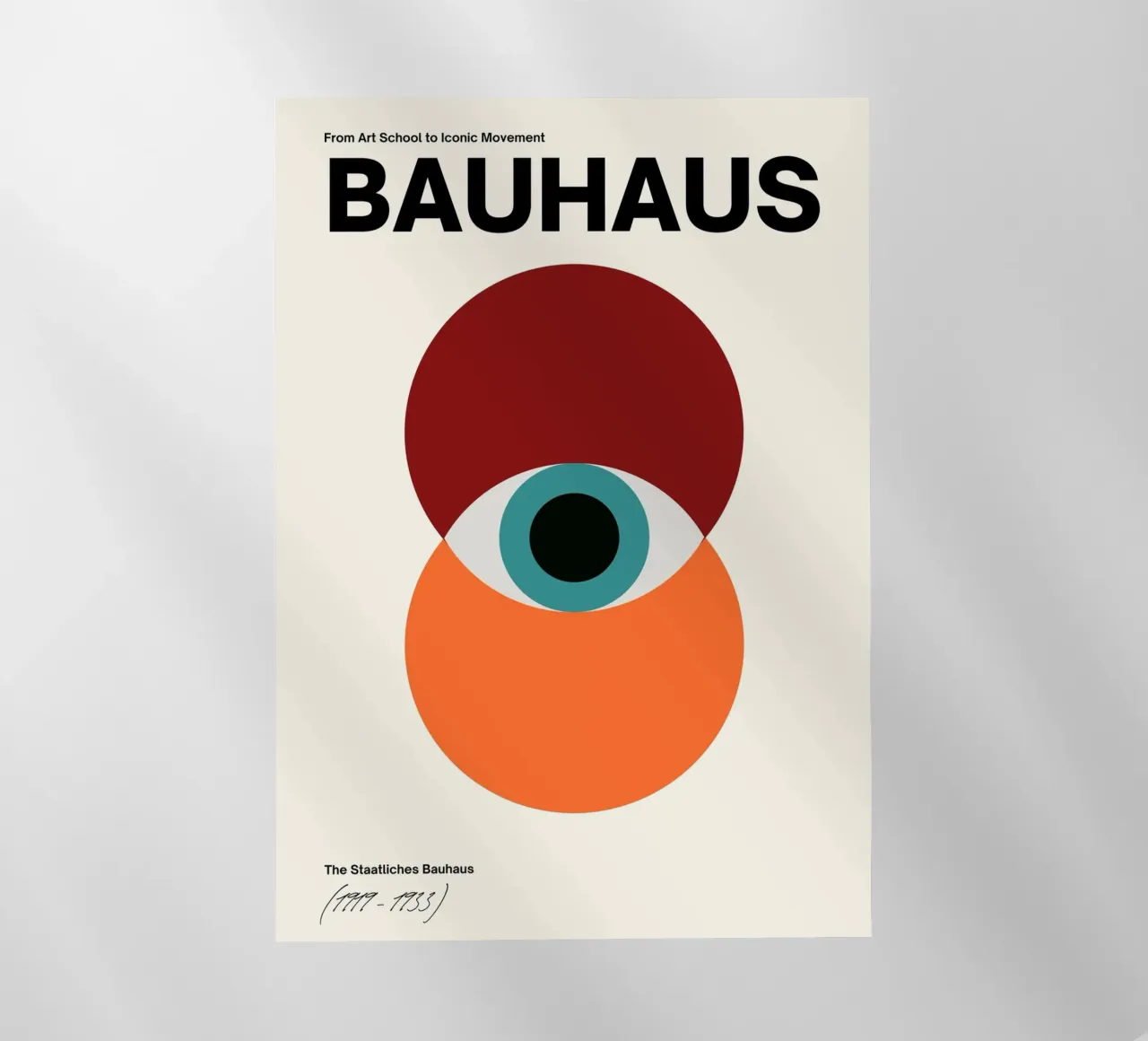 Bauhaus Eye Abstract Art Print by Iconic Movement Geometric backlit film by NorwesClub