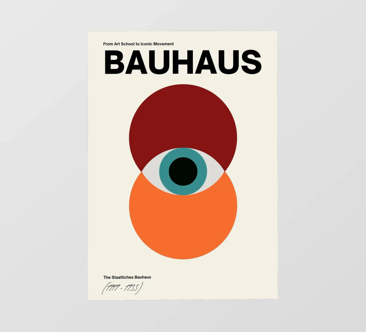 Bauhaus Eye Abstract Art Print by Iconic Movement Geometric photo wallpaper by NorwesClub