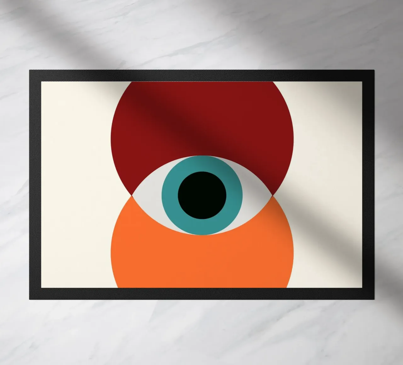 Bauhaus Eye Stampa d'arte astratta di Iconic Movement Geometric zerbino da NorwesClub