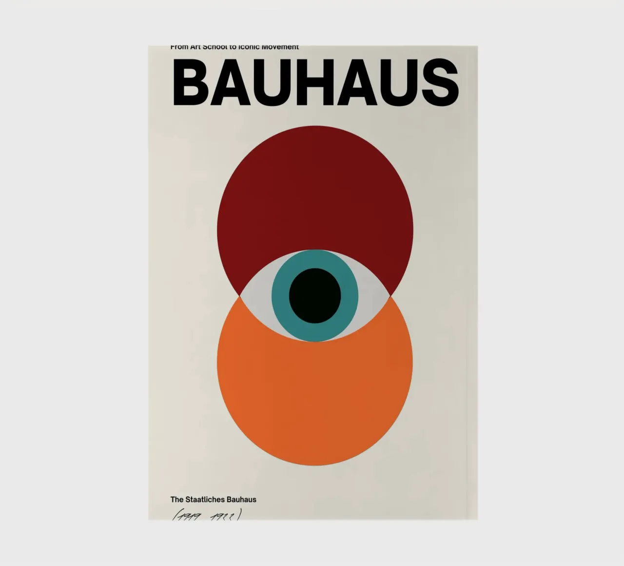 Bauhaus Eye Abstract Art Print by Iconic Movement Geometric notebook by NorwesClub