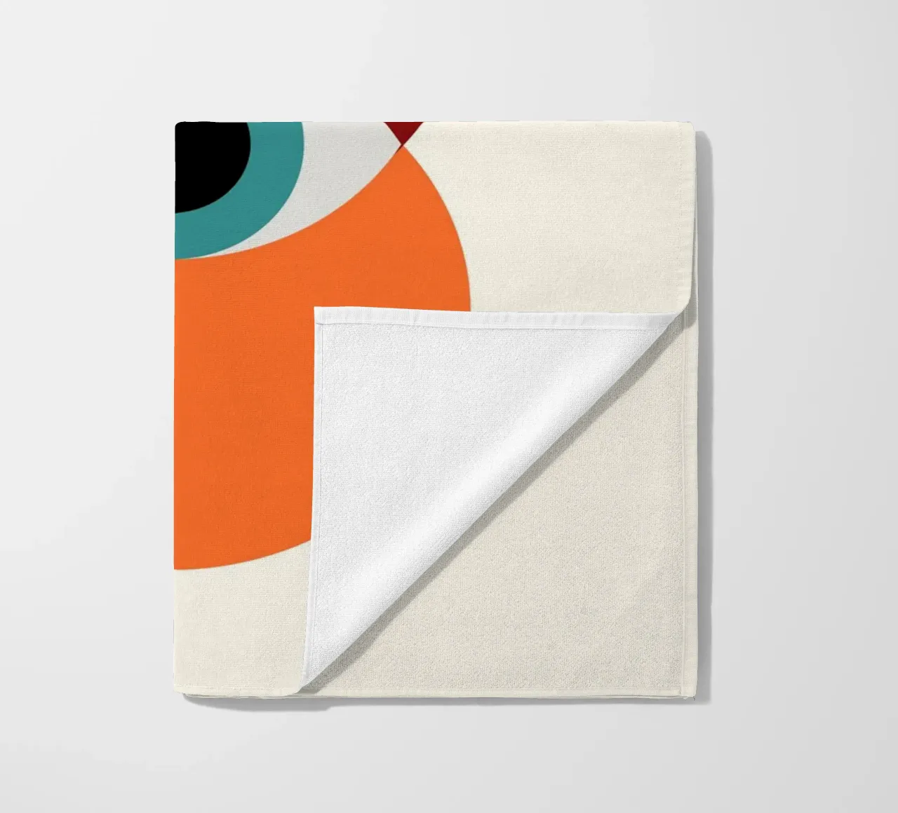 Bauhaus Eye Abstract Art Print by Iconic Movement Geometric beach towel by NorwesClub
