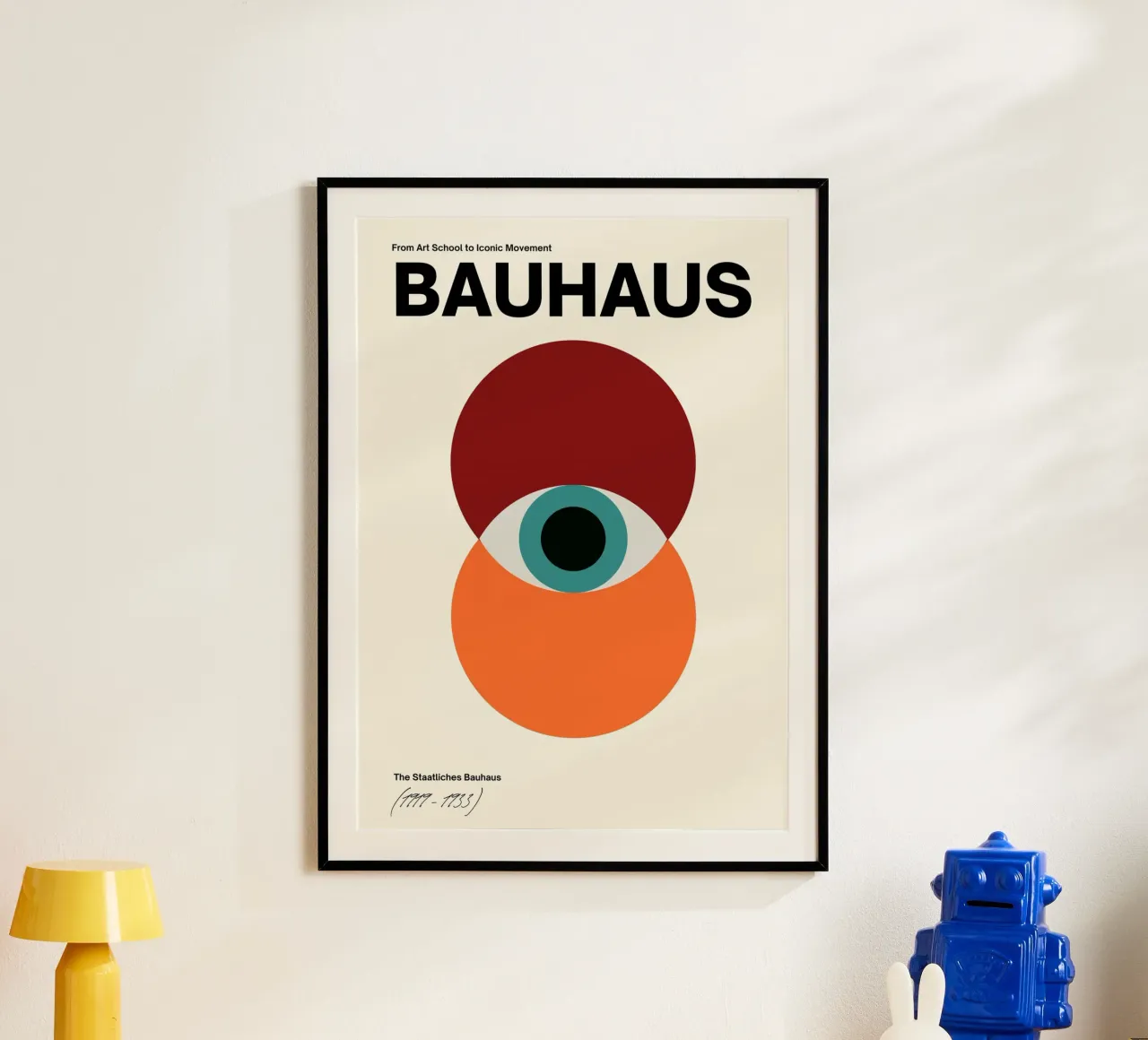 Bauhaus Eye Abstract Art Print by Iconic Movement Geometric hahnemühle by NorwesClub