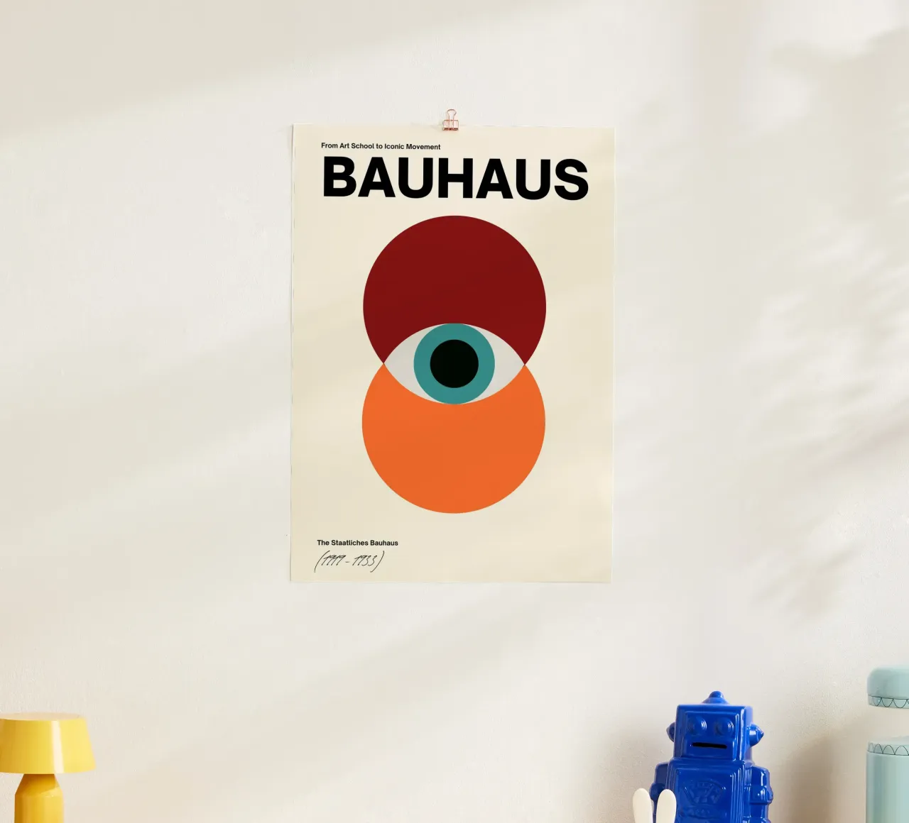 Bauhaus Eye Abstract Art Print by Iconic Movement Geometric hahnemühle by NorwesClub