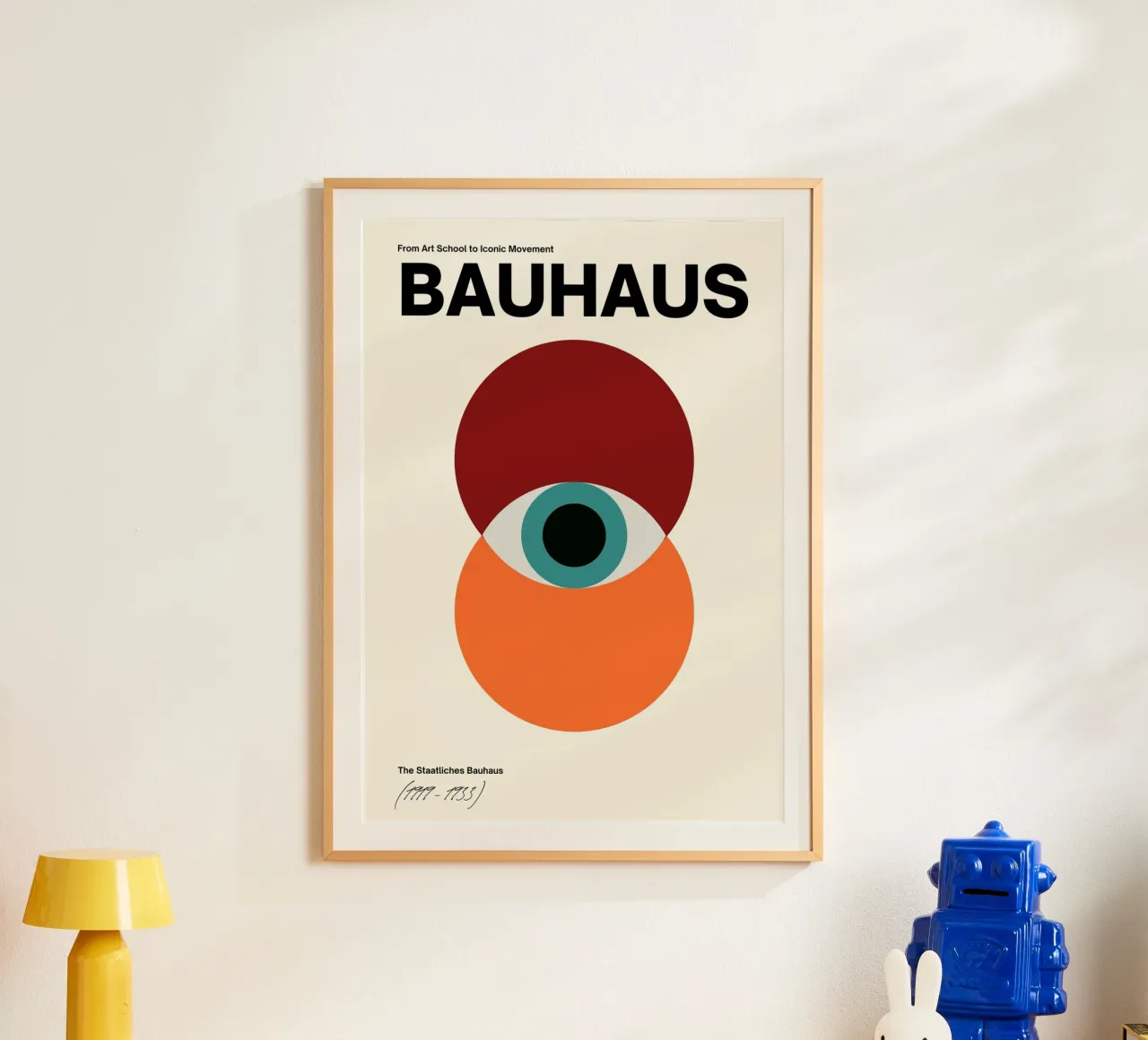Bauhaus Eye Abstract Art Print by Iconic Movement Geometric hahnemühle by NorwesClub