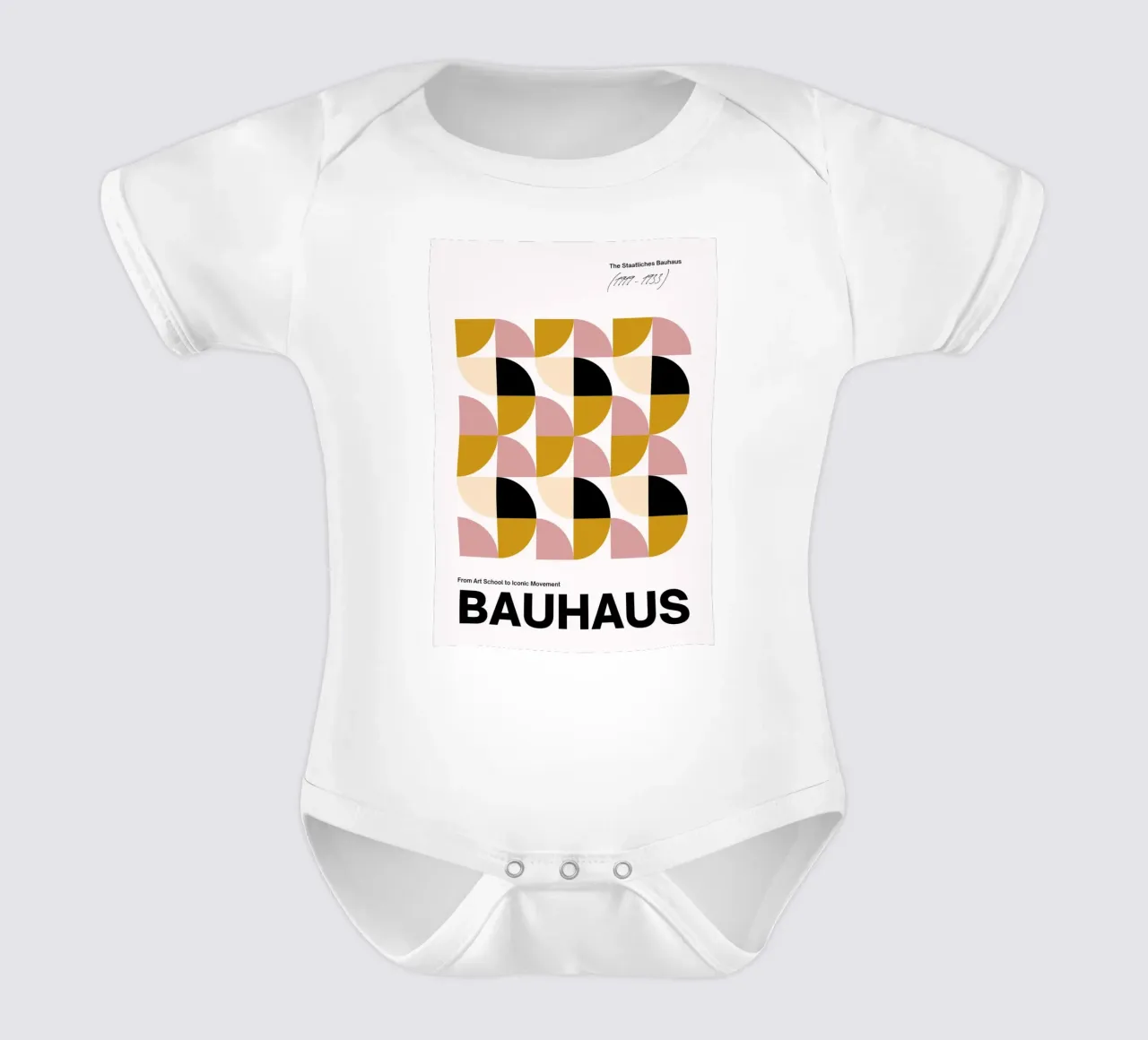 Bauhaus Geometric Grid Abstract Art Print by Iconic Design M body de bebé de NorwesClub