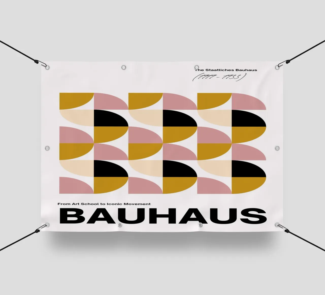 Bauhaus Geometric Grid Abstract Art Print by Iconic Design M pvc cover by NorwesClub