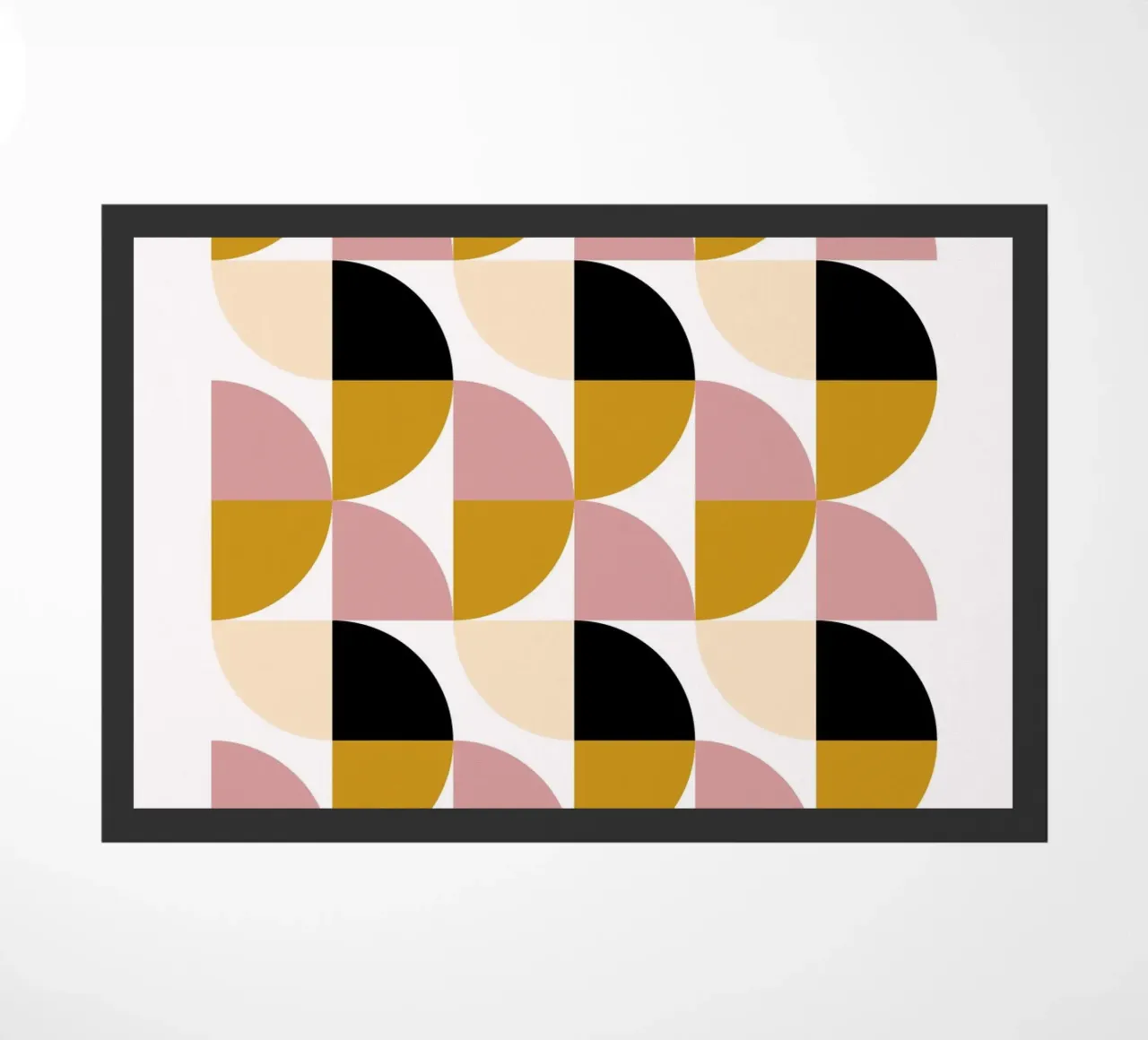 Bauhaus Geometric Grid Abstract Art Print by Iconic Design M felpudo de NorwesClub