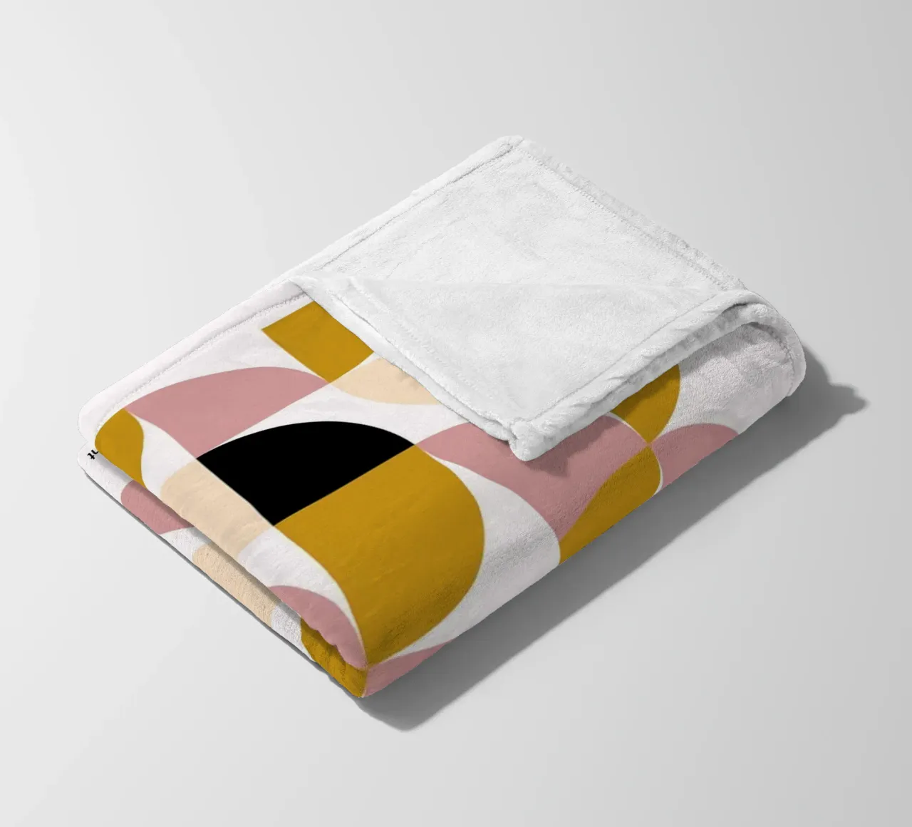 Bauhaus Geometric Grid Abstract Art Print by Iconic Design M fleece blanket by NorwesClub