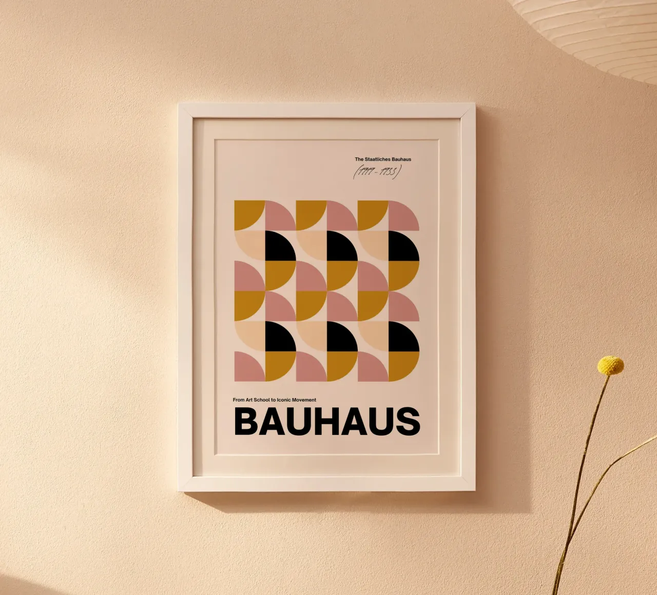 Bauhaus Geometric Grid Abstract Art Print by Iconic Design M hahnemühle de NorwesClub