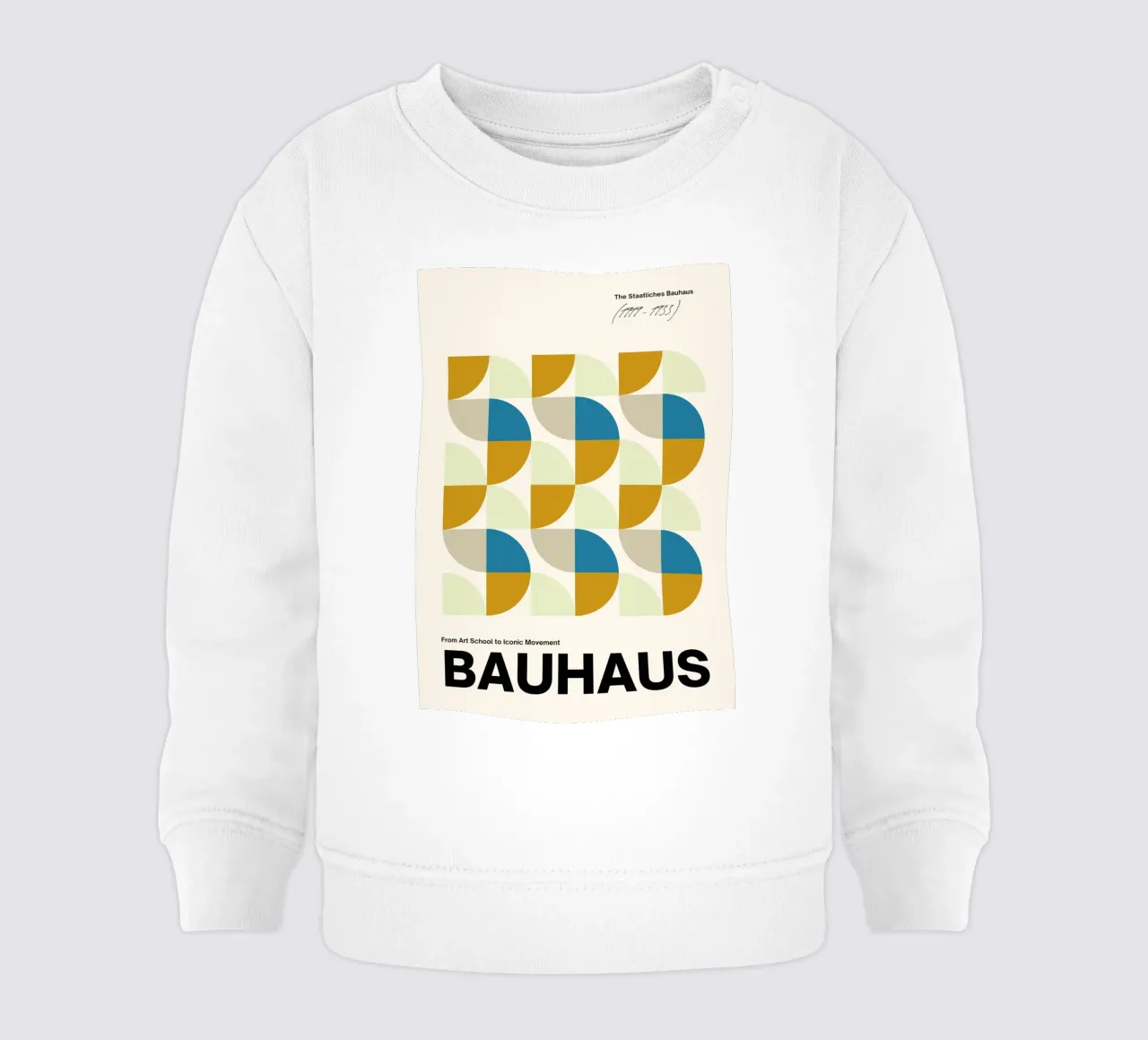 Bauhaus Abstract Grid Art Print by Iconic Movement Geometric sudadera de bebé de NorwesClub