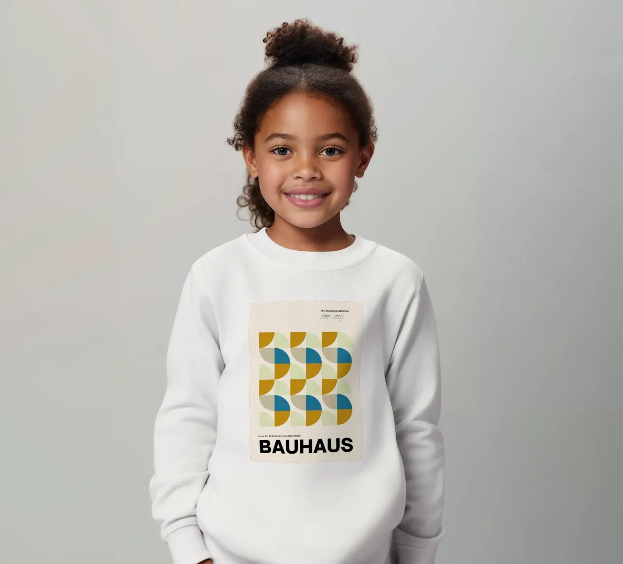 Bauhaus Abstract Grid Art Print by Iconic Movement Geometric sudadera para niño de NorwesClub