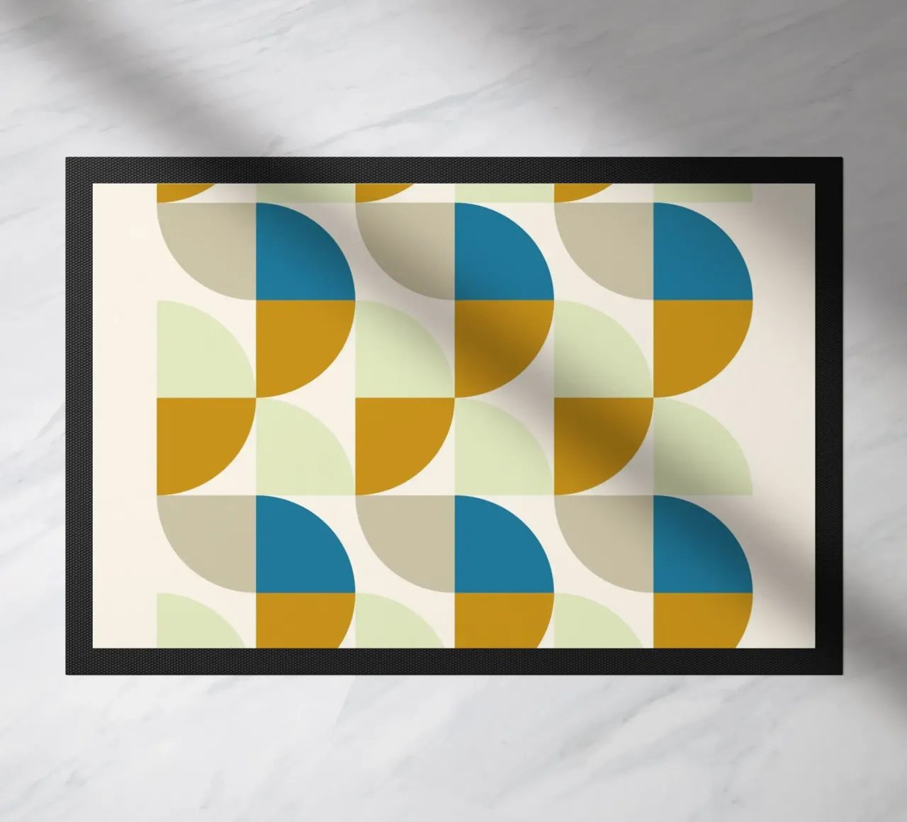 Bauhaus Abstract Grid Art Print by Iconic Movement Geometric felpudo de NorwesClub