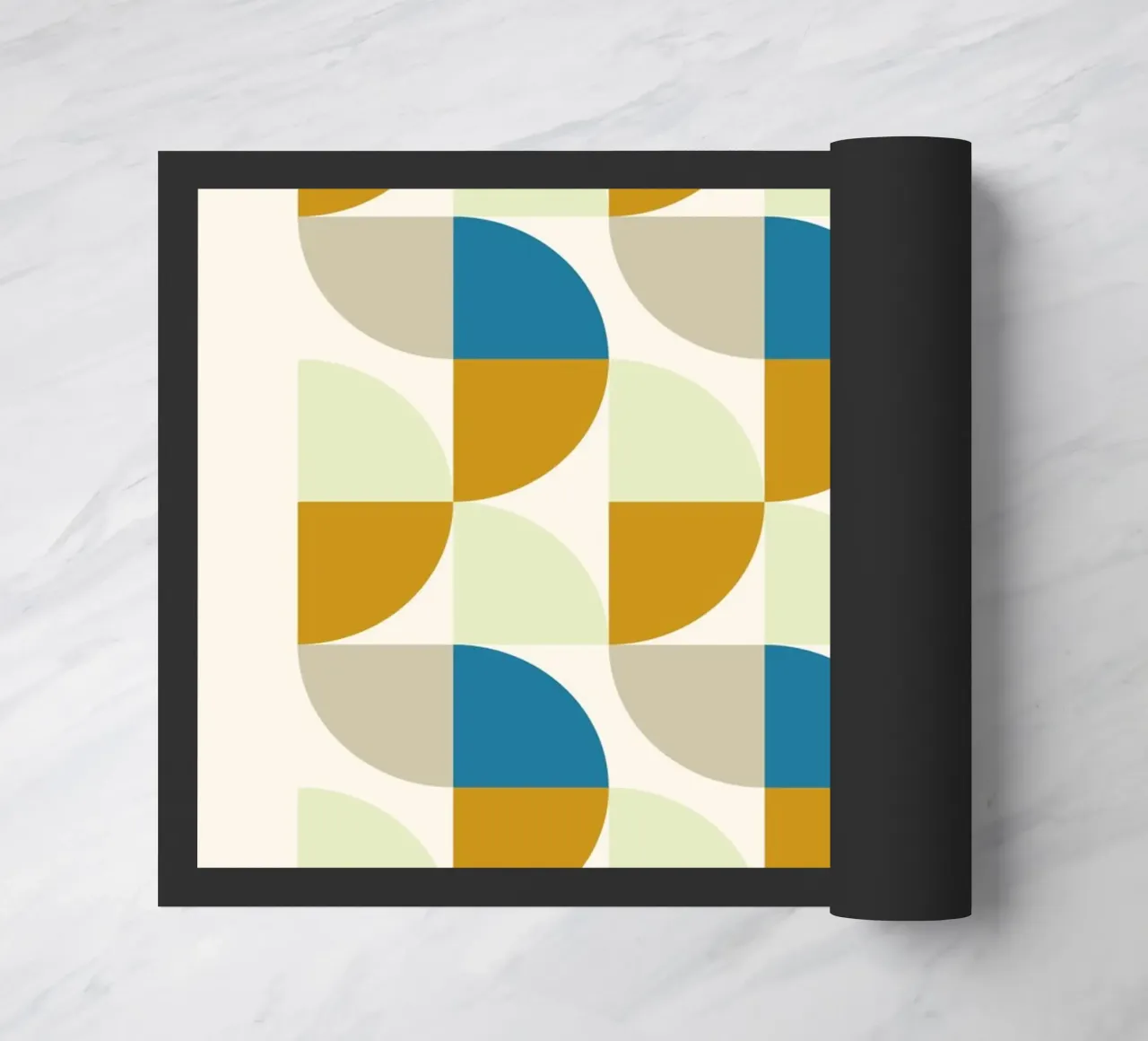 Bauhaus Abstract Grid Art Print by Iconic Movement Geometric felpudo de NorwesClub