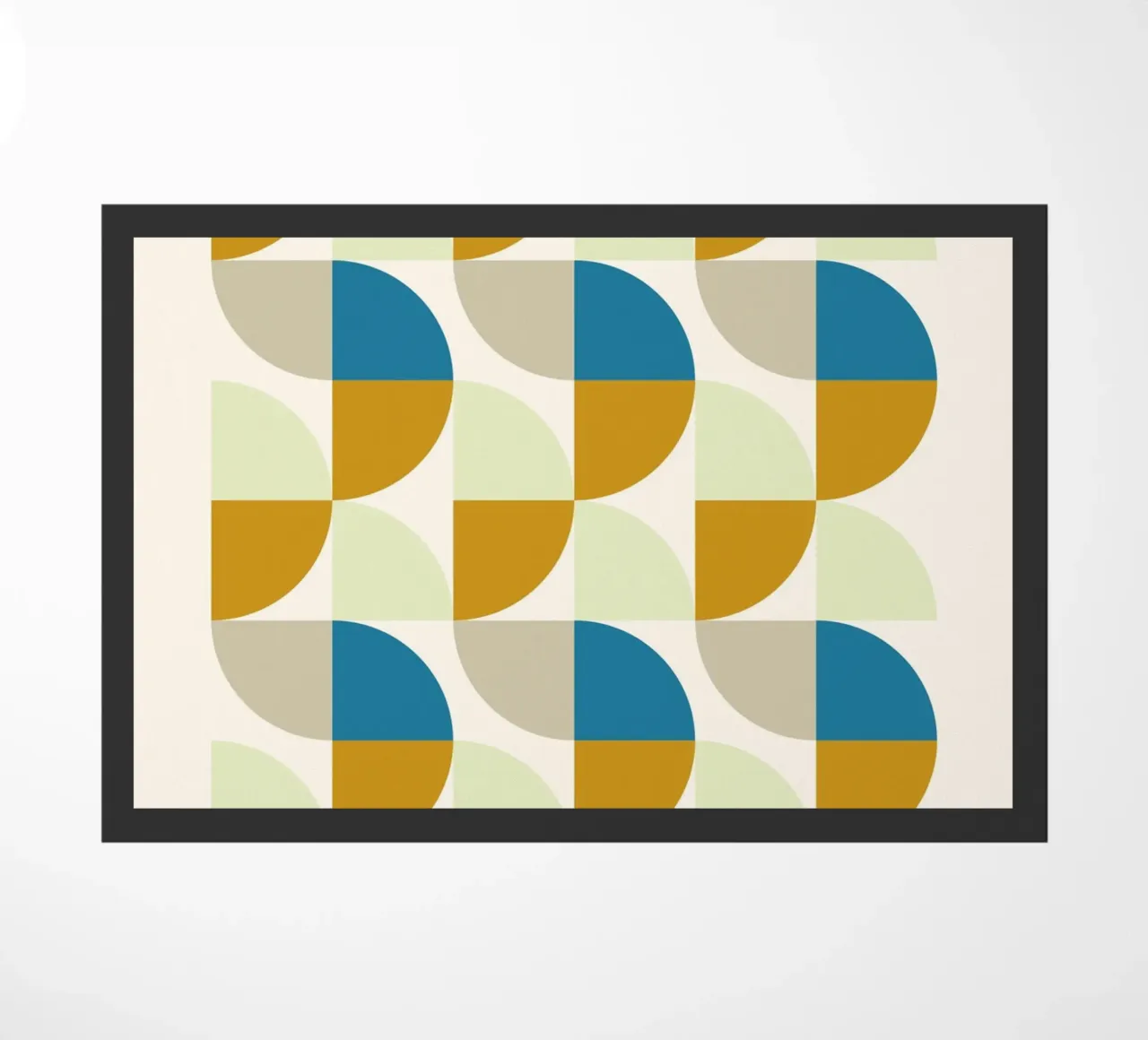 Bauhaus Abstract Grid Art Print by Iconic Movement Geometric felpudo de NorwesClub