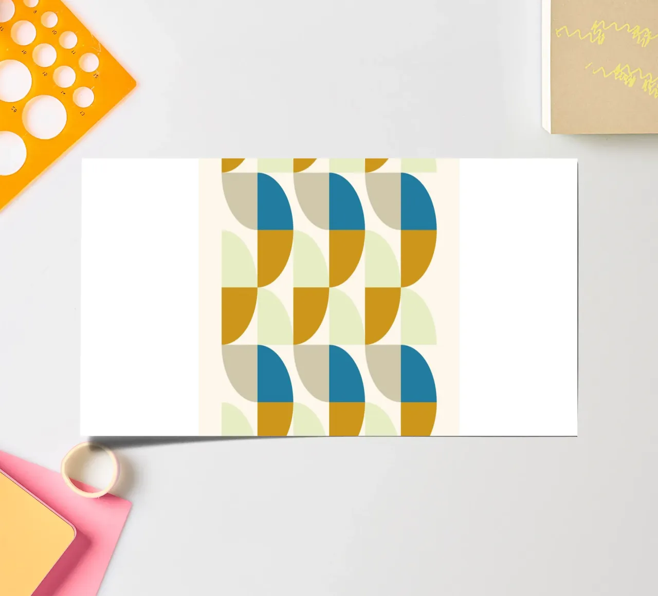 Bauhaus Abstract Grid Art Print by Iconic Movement Geometric sticker sheet by NorwesClub
