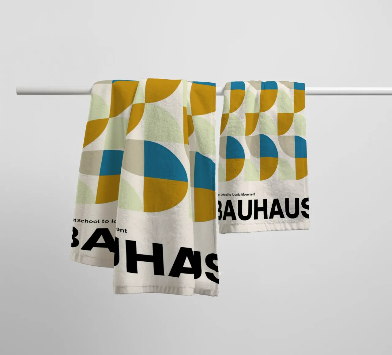 Bauhaus Abstract Grid Art Print by Iconic Movement Geometric toalla de baño de NorwesClub