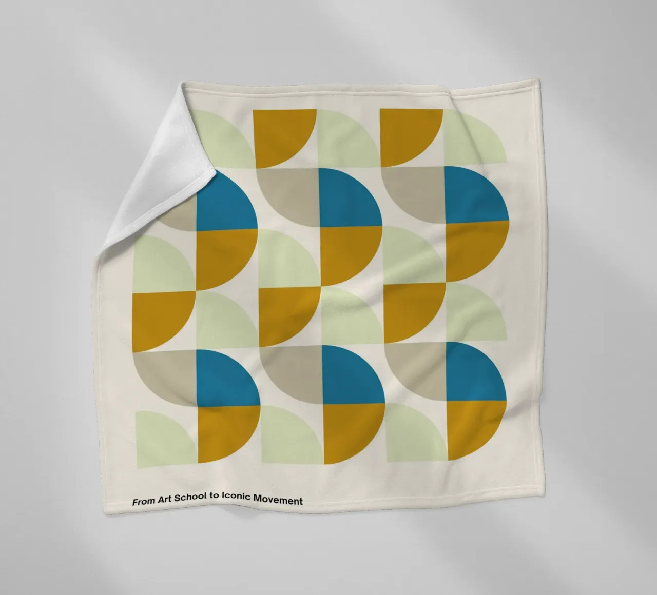 Bauhaus Abstract Grid Art Print by Iconic Movement Geometric fleece blanket by NorwesClub